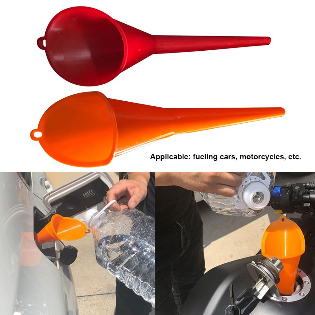 Car Long Mouth Funnel, Flexible Long Automotive Funnel, Refueling Oil Liquid Spout Filling Tool for All Automotive Oils Water Kerosene and Other Liquids (Red) image number 3
