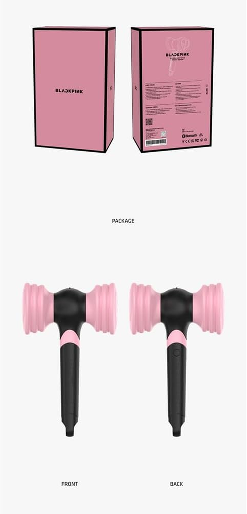 KPOP HEAVEN Black.Pink Official Lightstick Special Edition + 3 Extra Photocards Set image number 1