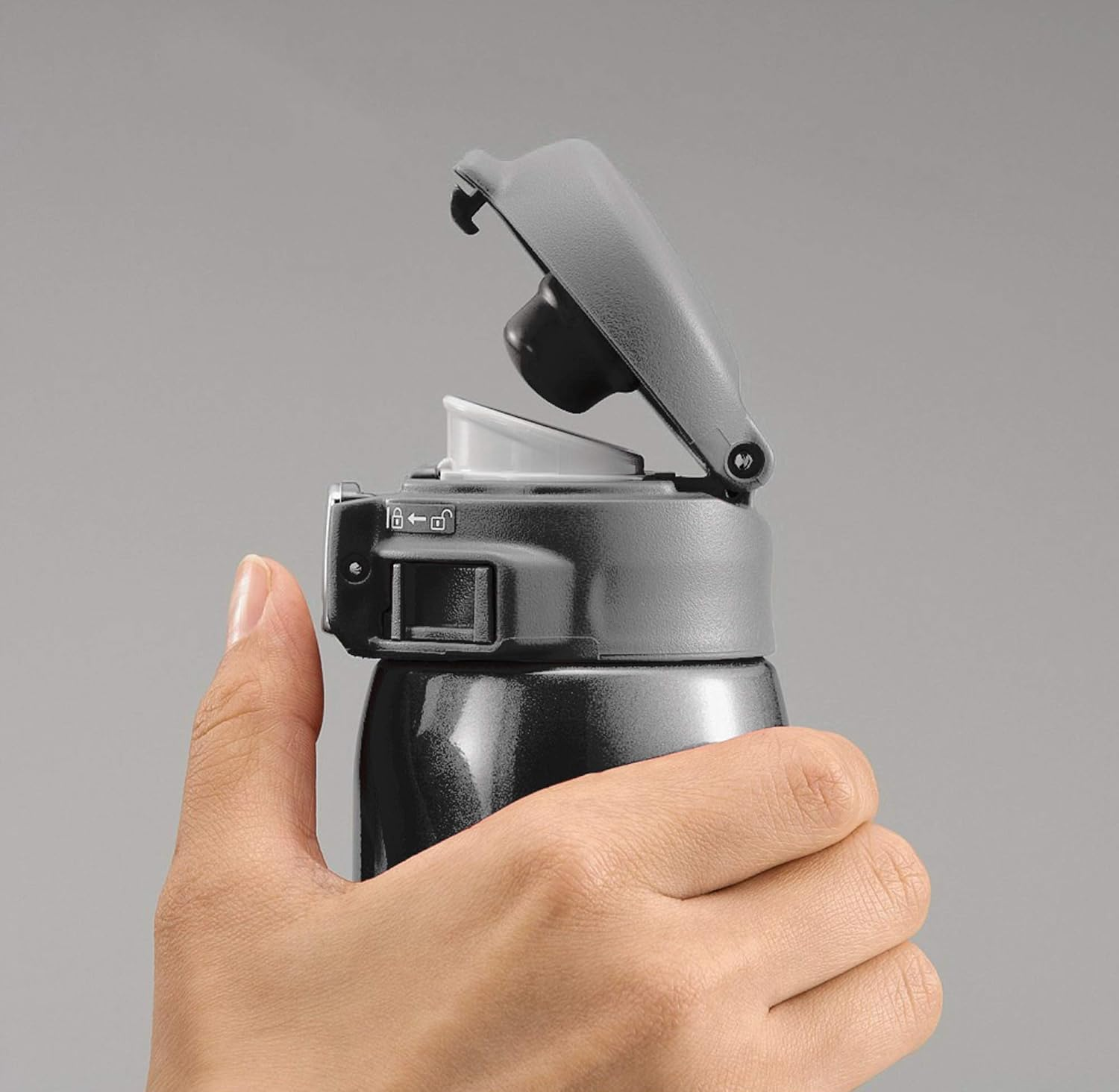 ZOJIRUSHI SM-KHE48BA Stainless Steel Mug with Slicksteel Interior 16 Oz / 480 Ml Black image number 3