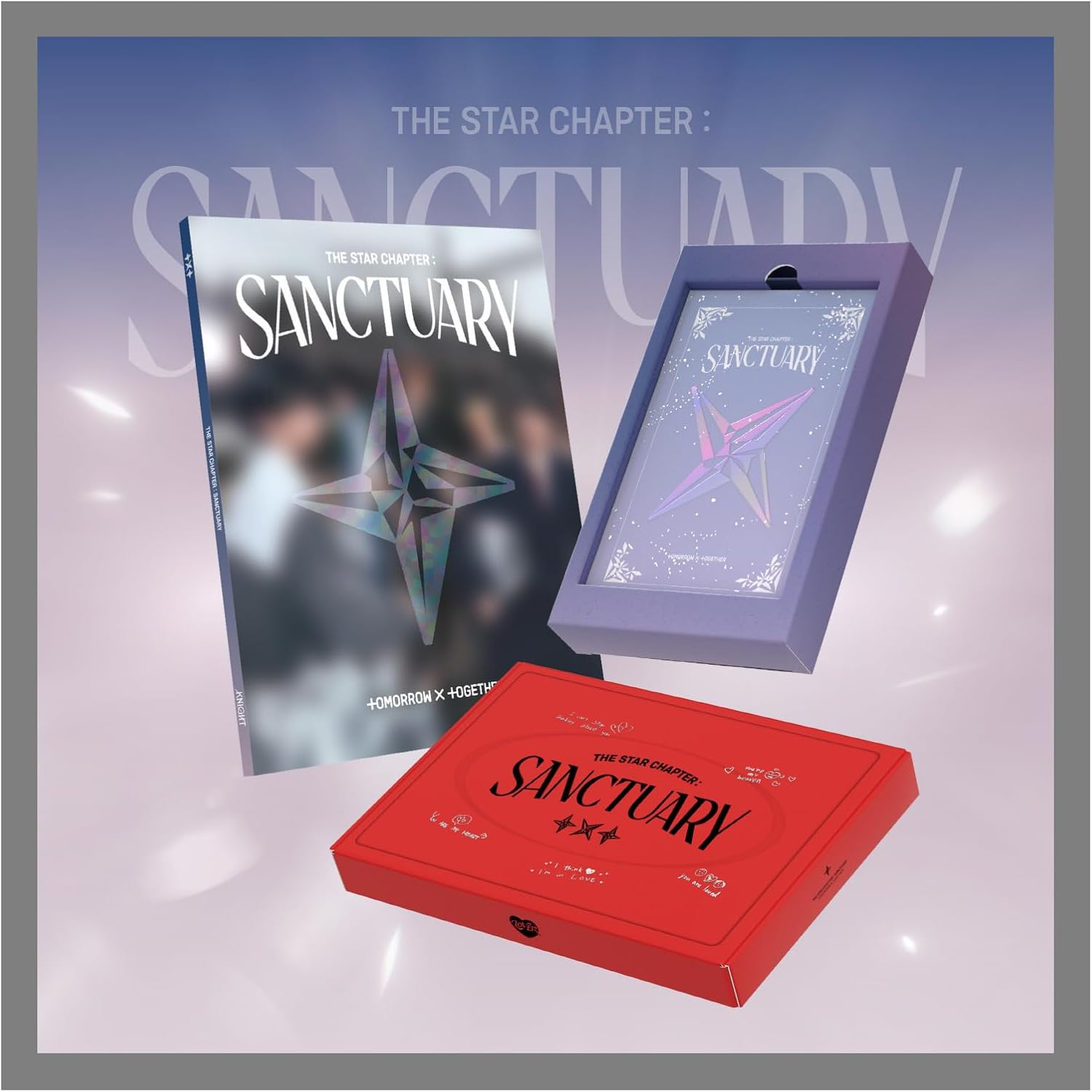 TXT the Star Chapter : SANCTUARY 7Th Mini Album Standard KNIGHT Version Cd+100P Photobook+Lyric Book+Sticker+Folded Poster on Pack+Postcard+Photocard+License Card+Tracking Sealed Tomorrow X Together image number 2