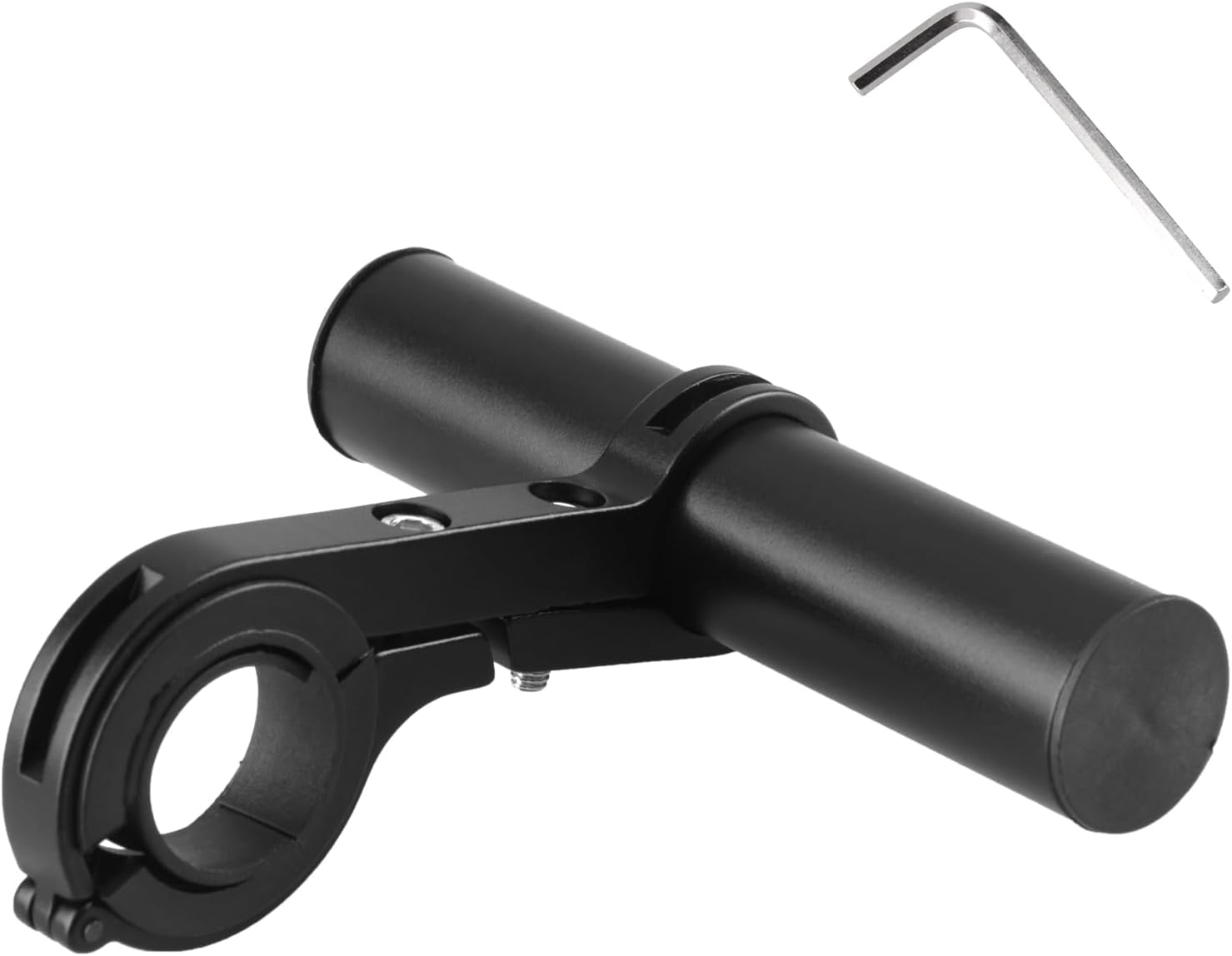 TRIWONDER Bike Handlebar Extender Aluminum Alloy Single Bicycle Handlebar Extension Double Clamp Bike Bracket for Holding Motorcycle E-Bike Lamp Speedometer GPS (Aluminum Alloy - Double Clamp - 20Cm)