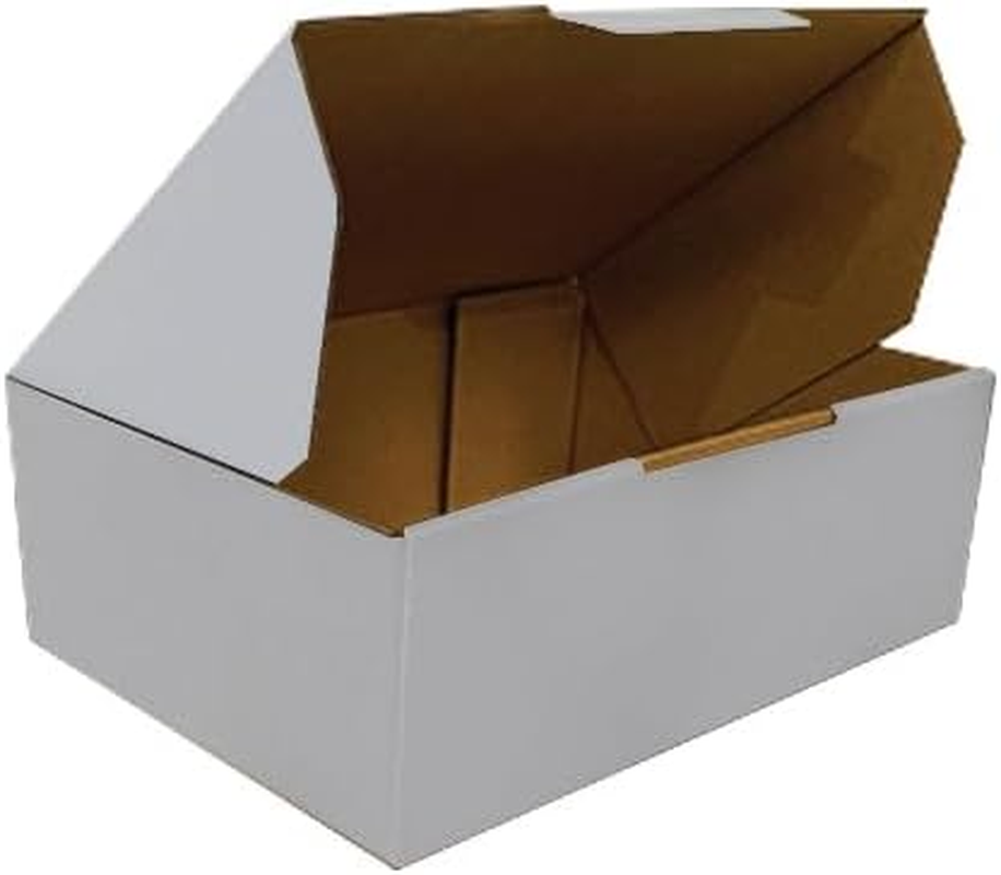 OZPACK Die Cut Cardboard Boxes (100Pcs/174X128X53Mm) &ndash; Gift, Packaging, Shipping Storage and Retail Boxes &ndash; Strong, Lightweight &ndash; WHITE WHITE image number 3