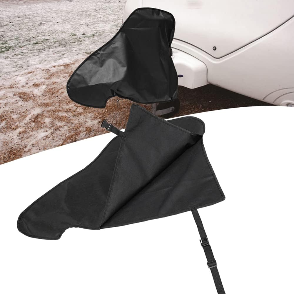 Staright Waterproof Caravan Hitch Cover PVC Trailer Tow Ball Coupling Lock Breathable Dust Rain Snow Dustproof Protector image number 1