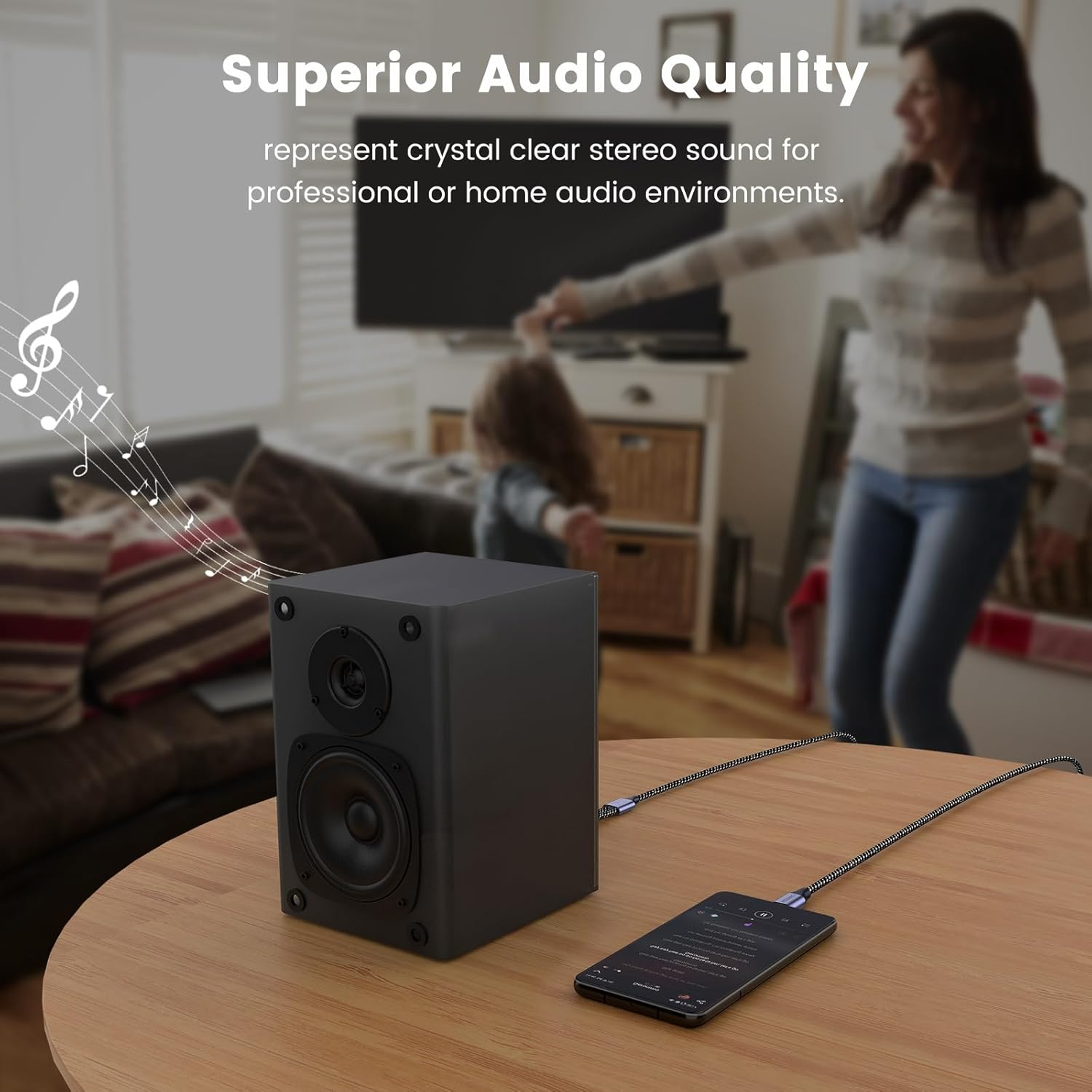 MOSWAG USB C to RCA Cable, Type C to 2RCA Male Y Splitter Compatible with LG Home Theater Amplifier DVD TV Speaker Hi-Fi Amplifer image number 3