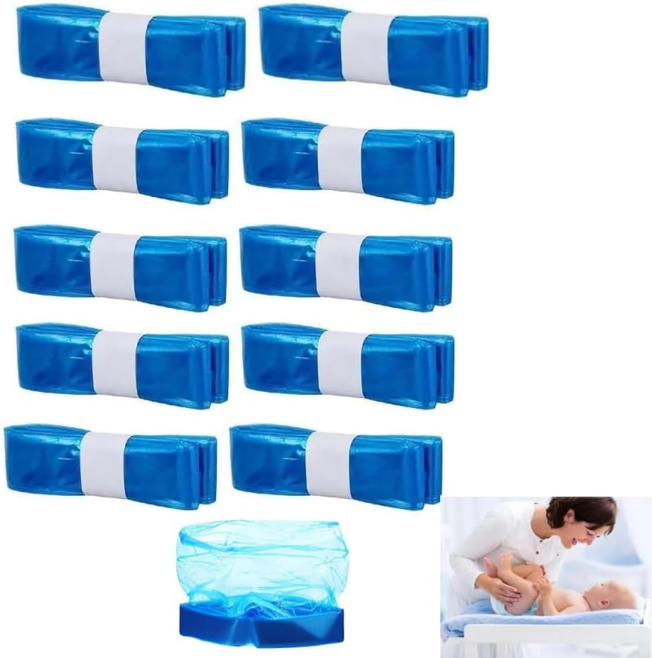 10-Pack Nappy Bin Refill Bags,4.5M Odour-Proof Nappy Bin Refill Cassettes Liner Film image number 4
