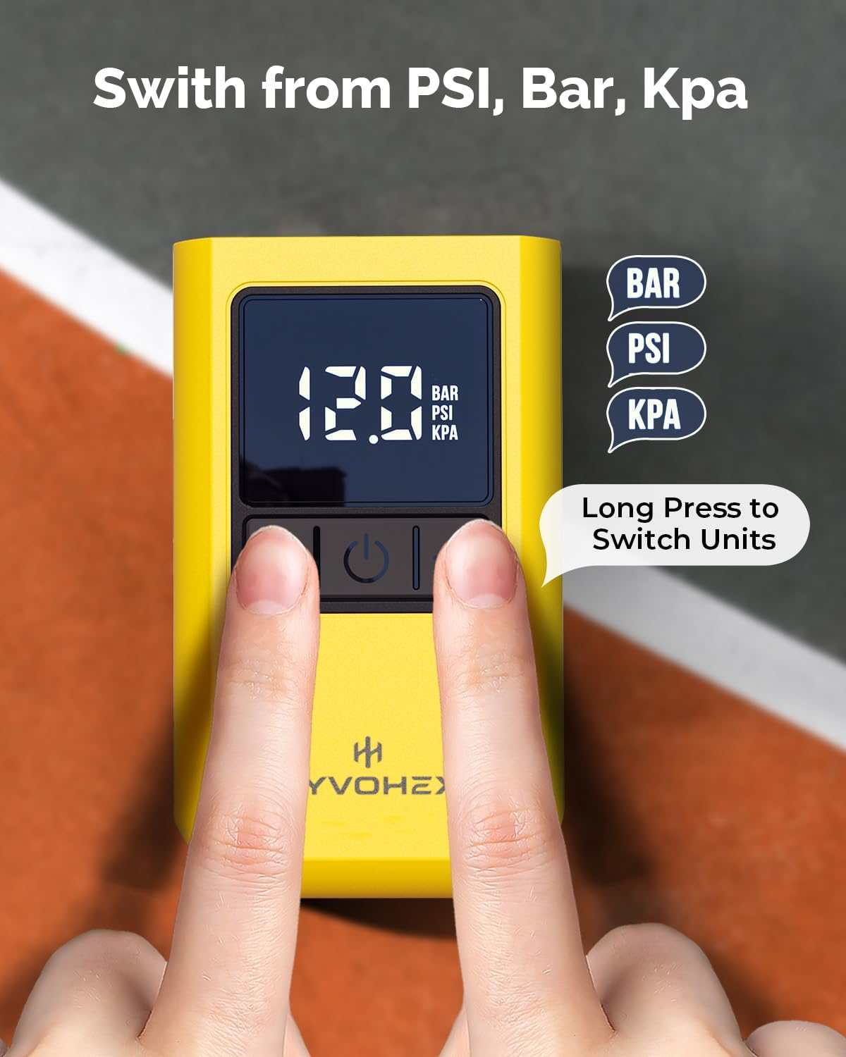 Ball Pump for Sports Balls, Portable Electric Basketball Pump Ultra Fast Inflation, with Digital LED Display Air Pump for Balls, Preset Pressure with Ball Needle for Soccer, Volleyball image number 4