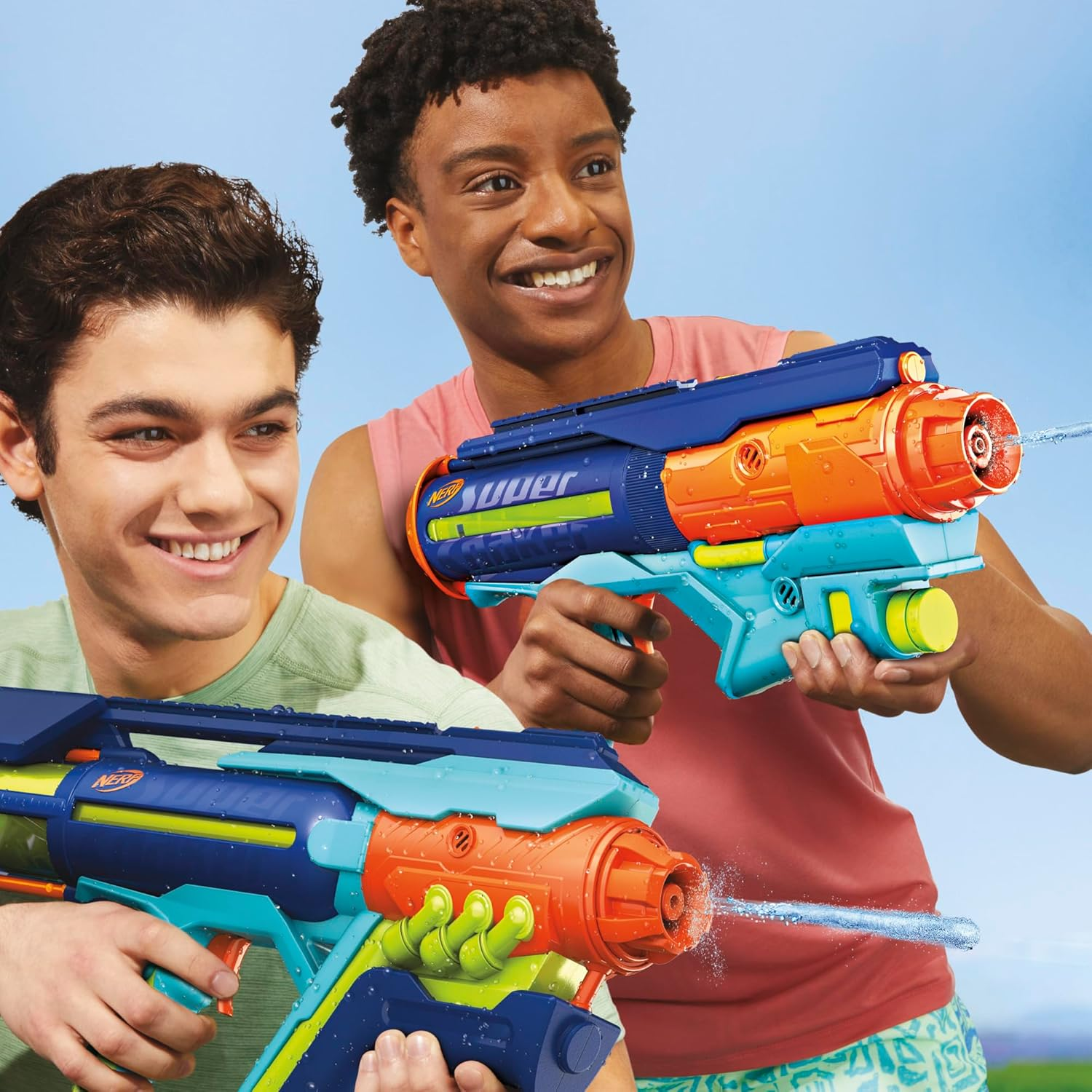Nerf Super Soaker Power Drench Water Blaster, High Performance Pressurized Blasting, Easy Fill Station, Water Toys, Ages 8+