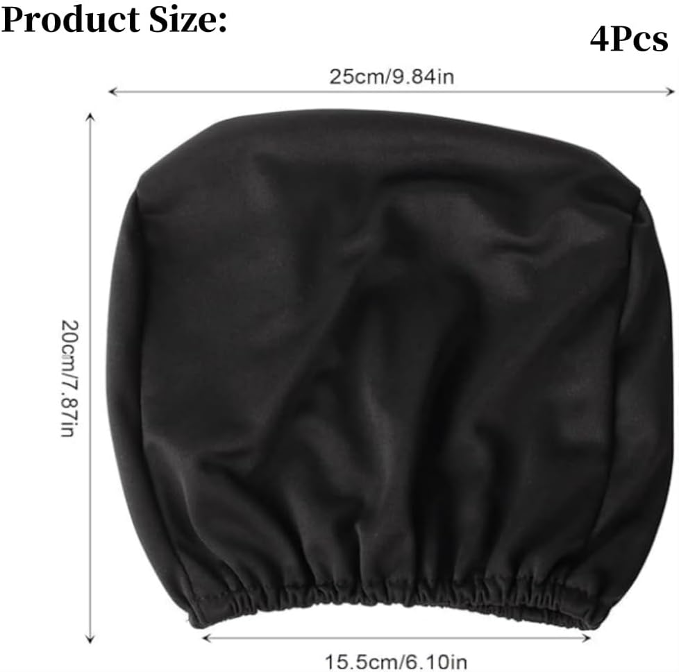 Car Headrest Covers, 4 Pcs Soft Head Rest Cover Protector, Dustproof Washable Head Rest Protector Cover with Elasticated Hems, Universal Car Seat Headrest Cover For, SUV, Truck