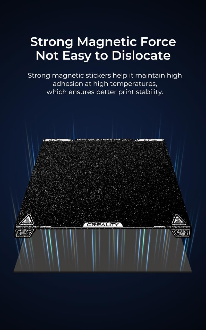 Creality Upgraded K1 Max Frosted PEI Build Plate Kit (315*310Mm), Magnetic Flexible Steel Plate, 3D Printer Platform for K1 Max/Cr-10 Smart/Pro/Ender-3 Max/Max Neo/10S PRO/10 V2/V3/Cr-X/Pro/10S PRO V2 image number 5