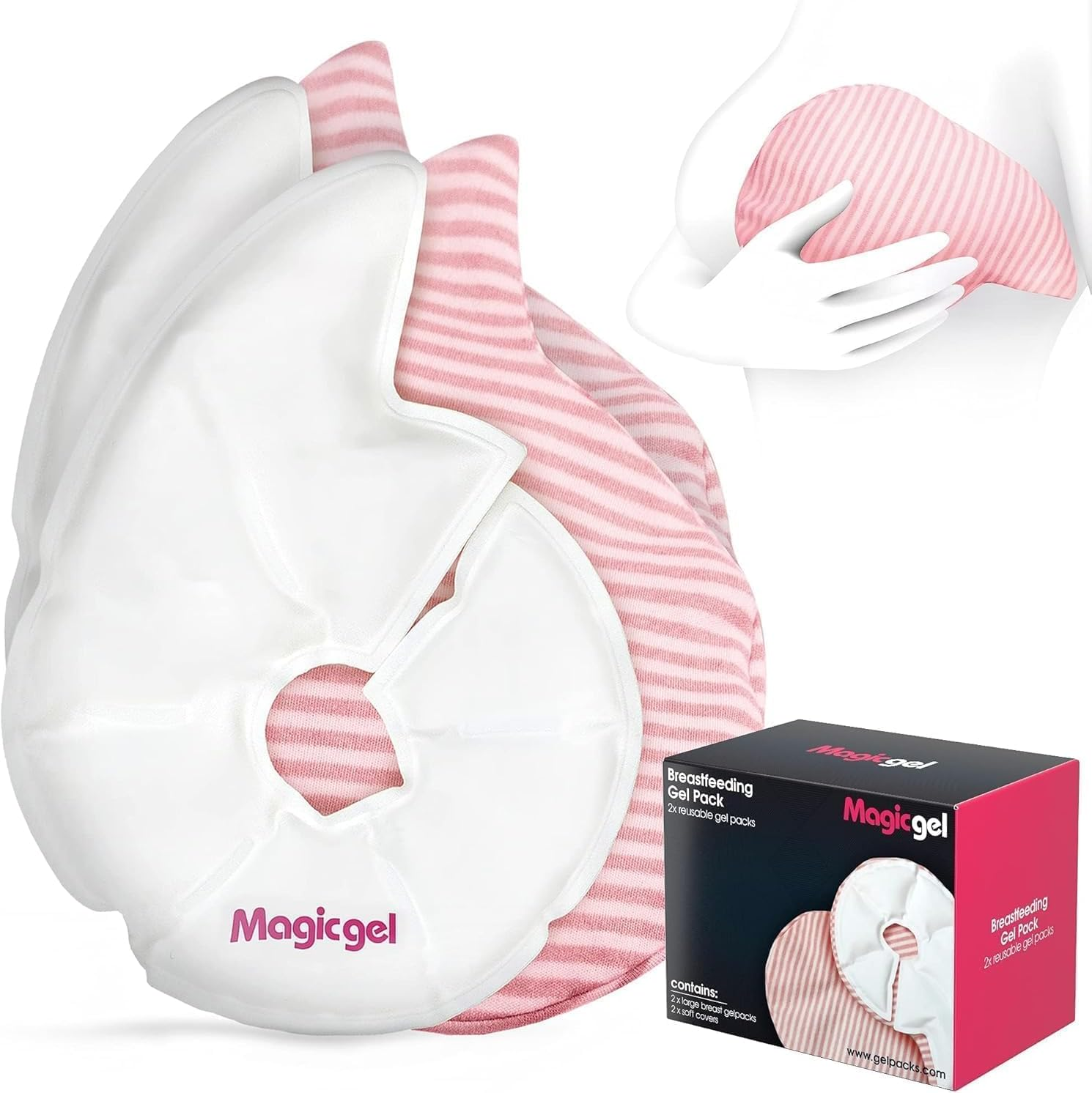 Magic Gel Breast Ice Packs - Hot and Cold Therapy ... image number 4