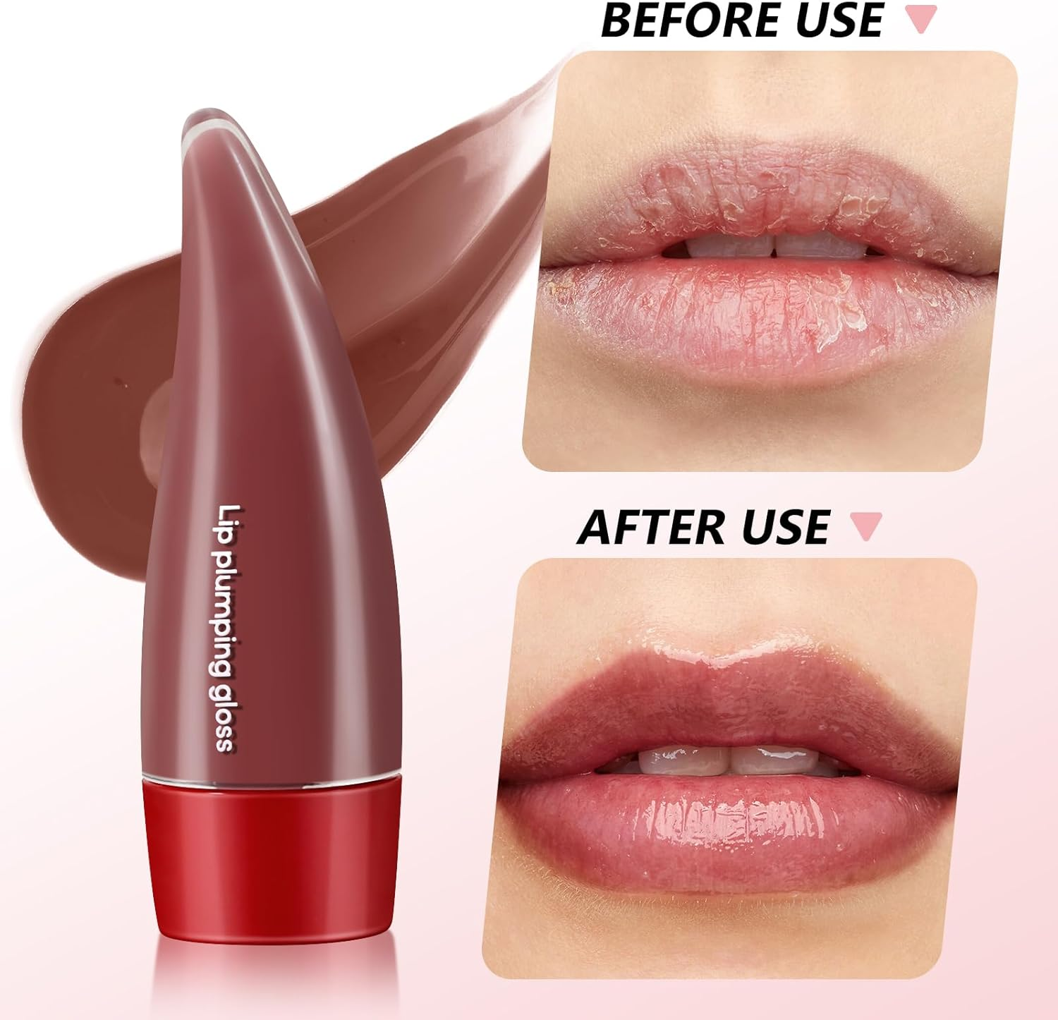 Plumping Lip Gloss,Lip Oil,Highly-Pigmented Lip Tint,Non-Sticky Lip Stain,Long-Lasting,Moisturing Lip Balm,Lip Plumper image number 3