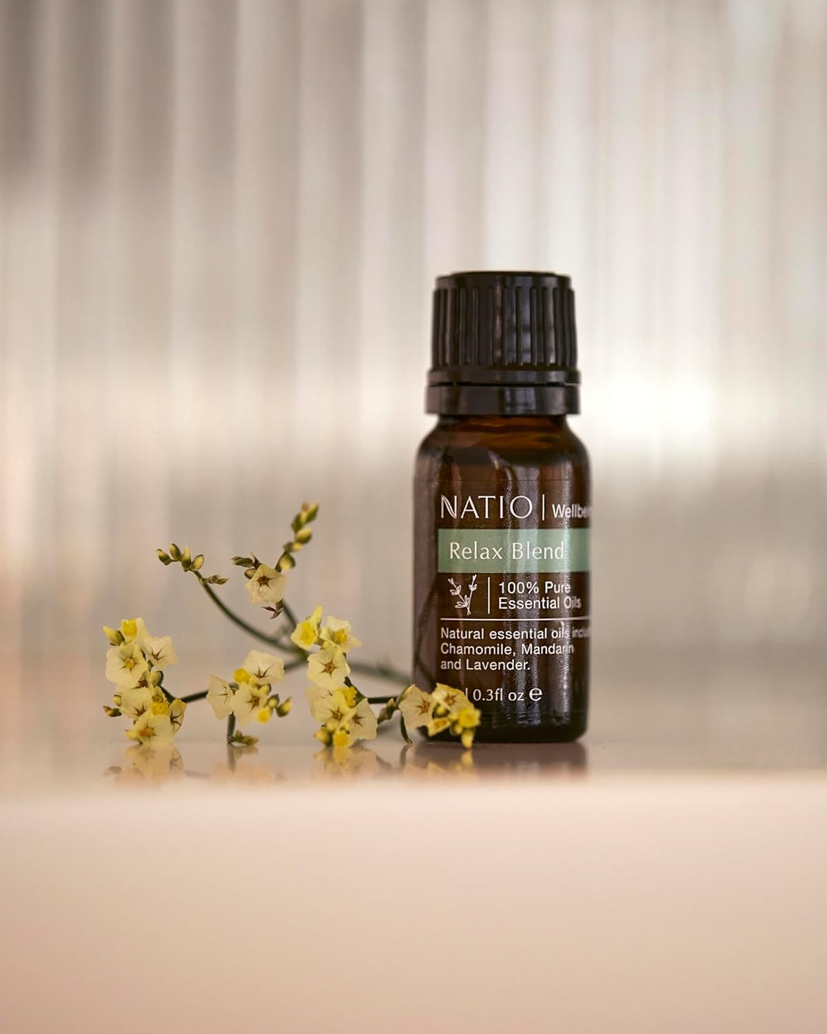 Natio Australia Wellbeing Pure Essential Oil Blend - Relax 10Ml - Chamomile, Mandarin and Lavender to Help Ease the Mind - 100% Pure Essential Oil Blend - Made in Australia