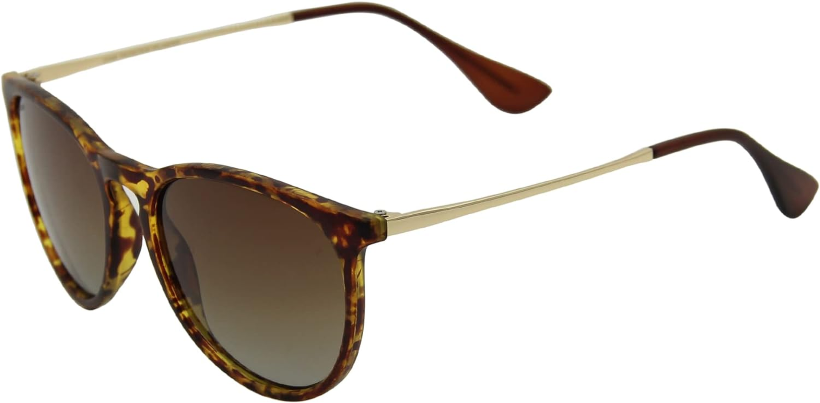 Craftman Classic Retro round Gradient Polarised Mirrored Matte Finished Sunglasses for Women for Driving and Traveling - Brown, Tortoise image number 6