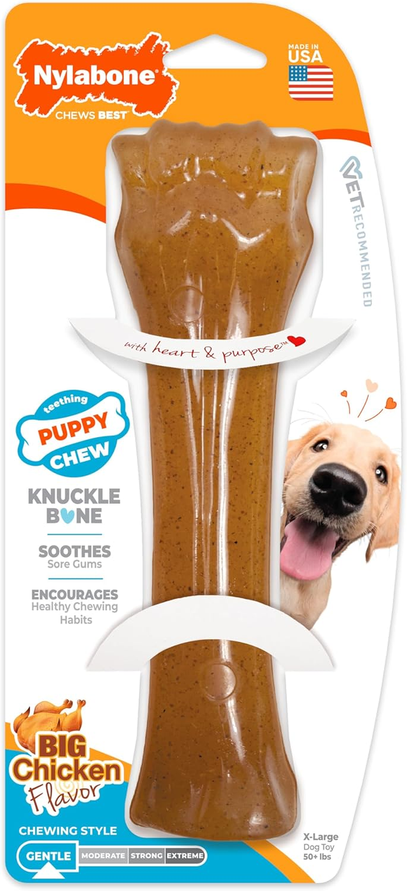 Nylabone Just for Puppies Teething Chew Toy Chicken X-Large/Souper (1 Count) image number 5