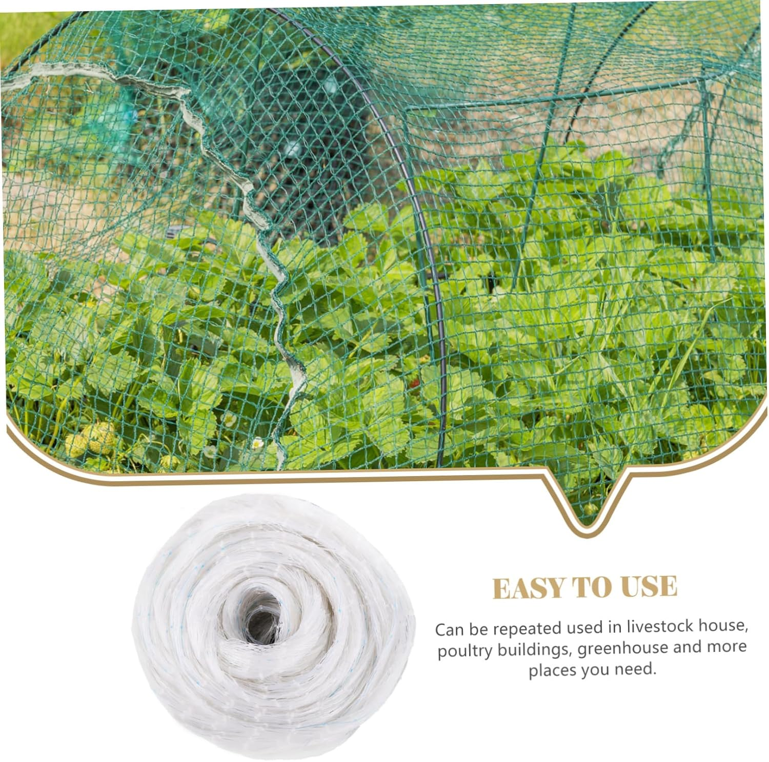Kisangel Vegetable Garden Netting 10M X 10M Lightweight Nylon Mesh Bird Protection Tear Resistant Suitable for Orchards Farms and Plant Beds image number 1