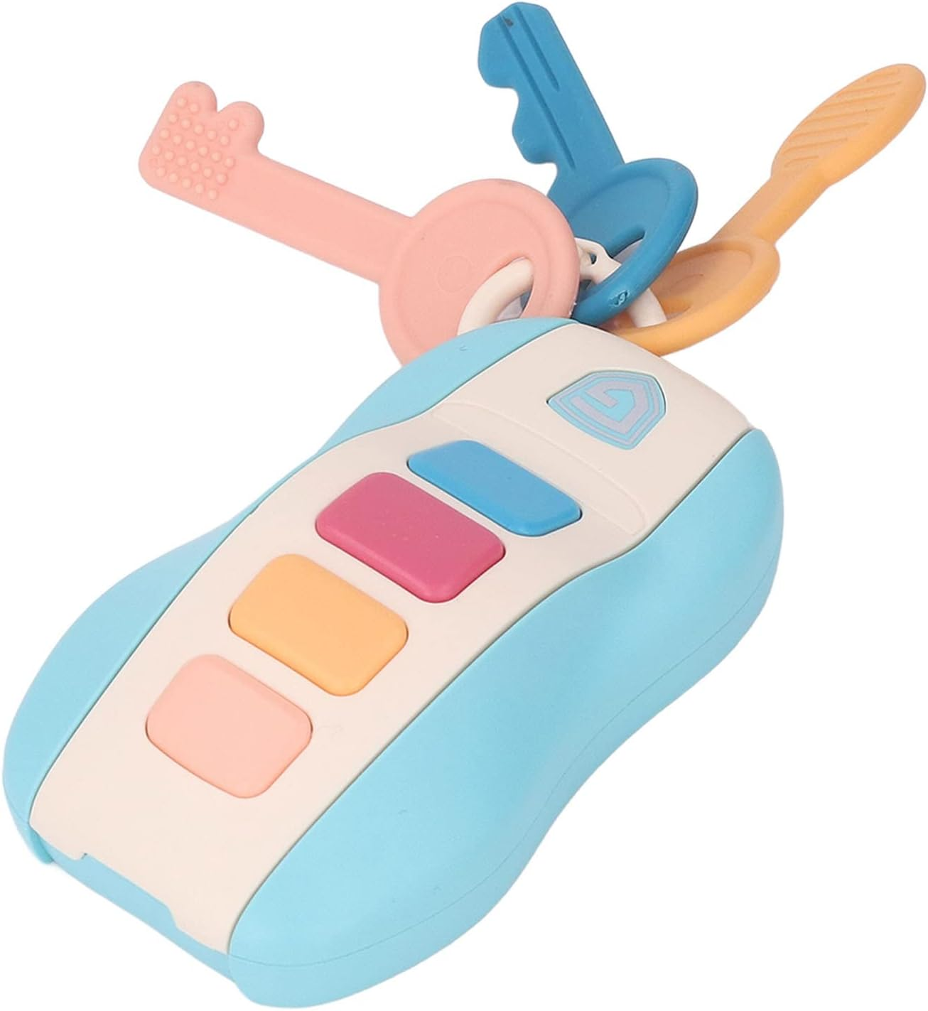 Car Keys Toy, Small Buttons Remote Car Key Toy Early Learning Simulated Sound for Home Play (Blue)
