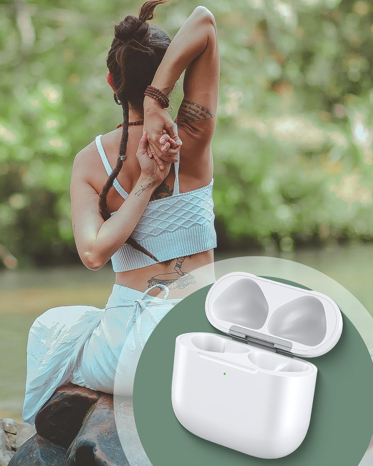 Wireless Charging Case Compatible with Airpods 4Th Generation, USB-C Port with Airpods 4 Charging Case Replacement,No Airpod 4Th