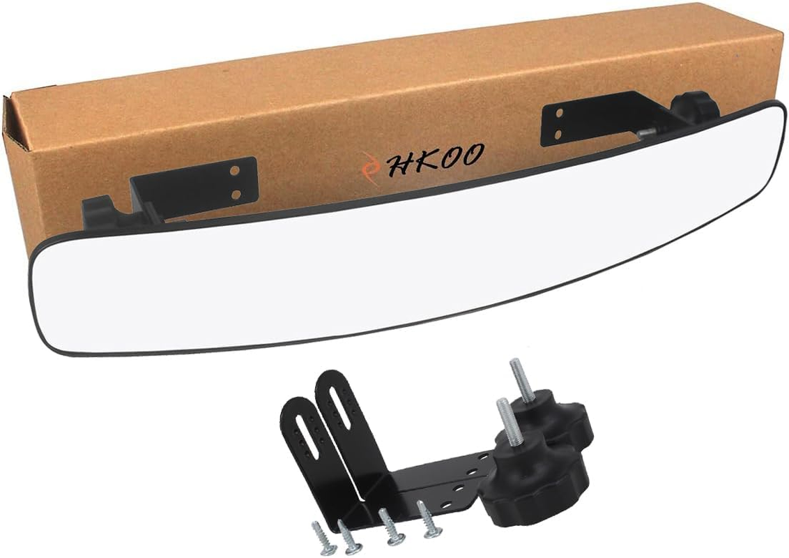 HKOO Golf Cart Rear View Mirror,16.5" Extra Wide 180 Degree Panoramic Rear View Mirror for Golf Cart EZGO Club Car Yamaha image number 5