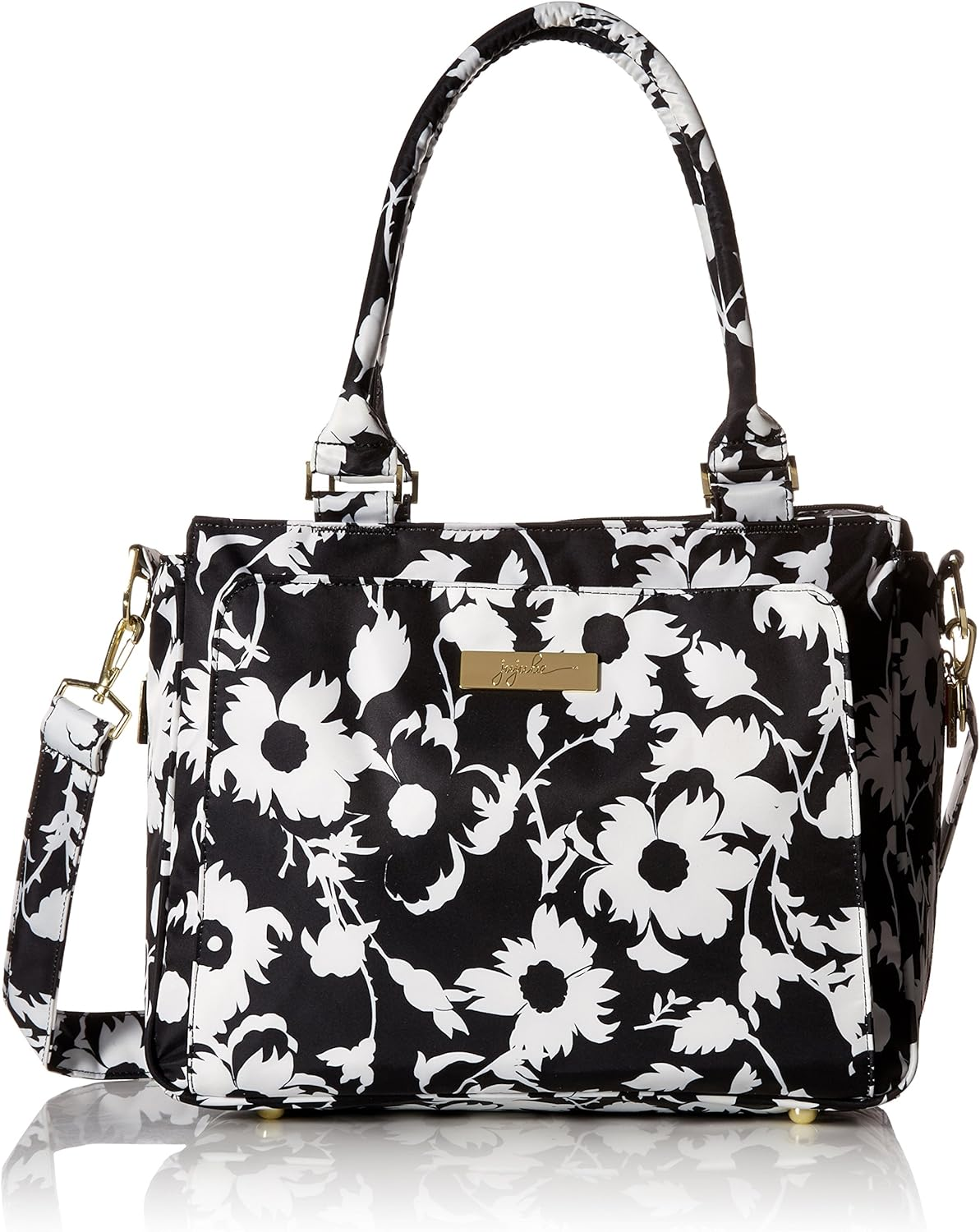 Jujube Be Classy Structured Multi-Functional Multi-Functional Diaper Bag/Purse, Legacy Collection - the Duchess - Black with White Polka Dots