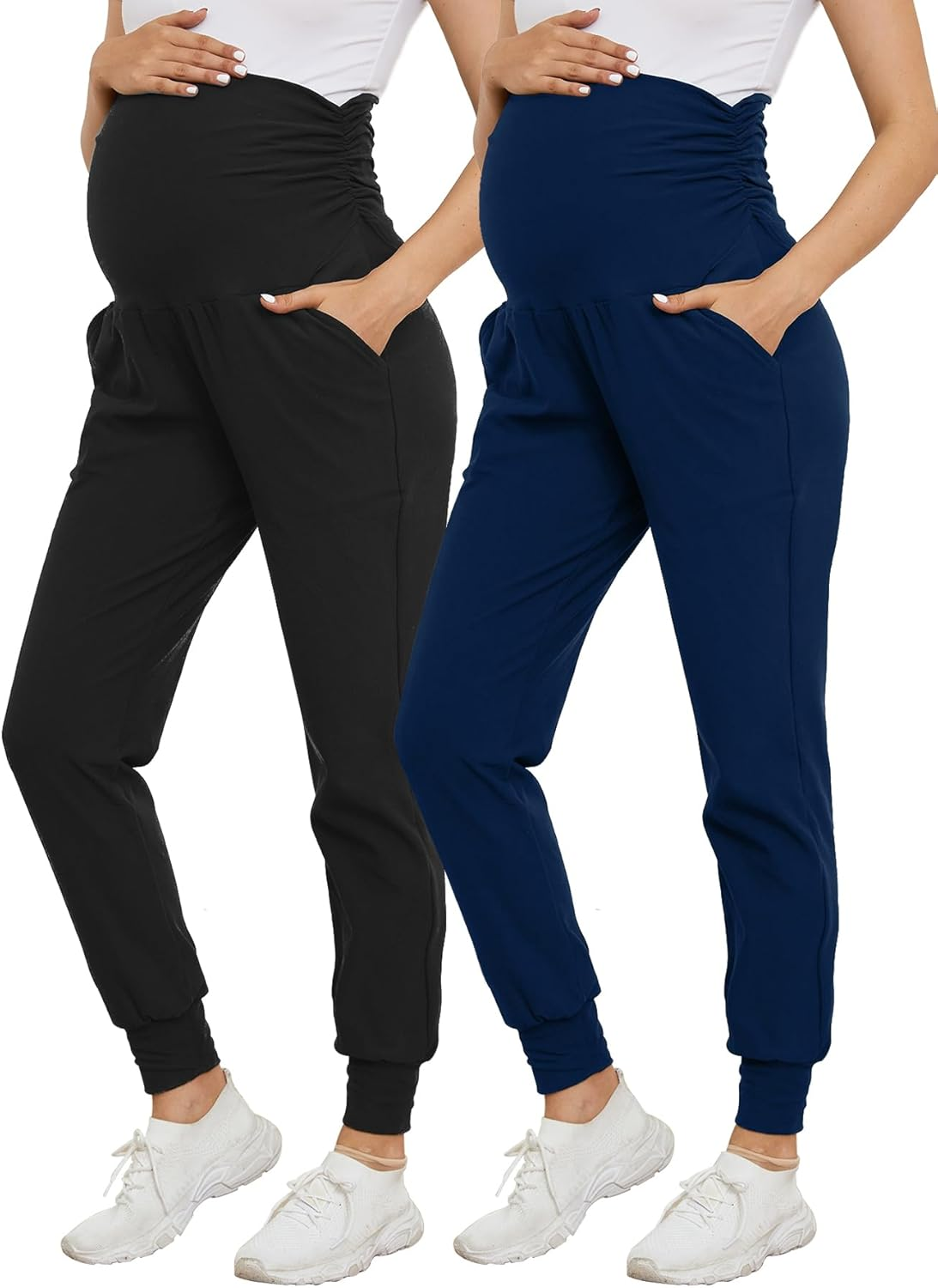 PARNIXS Women'S Pregnancy Haren Pants, Whole Abdomen, Fall and Winter Fashion Sweat-Pants