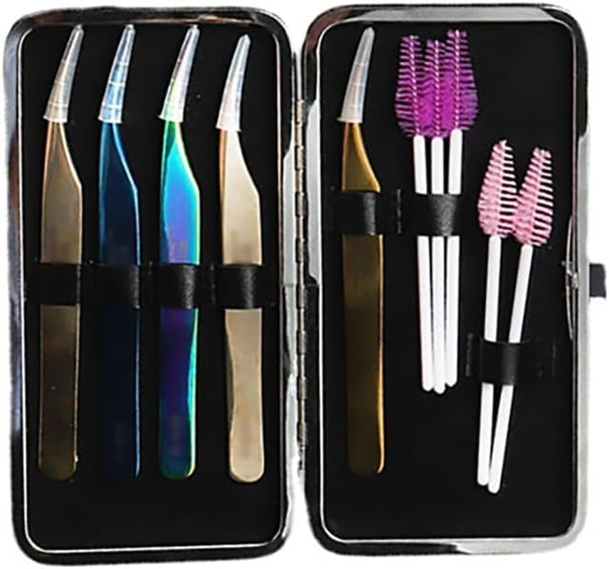 PU Leather Tweezer Storage Bag Empty for Eyelash Extension Tweezers Container Eyelash Brush Tweezers Tool Bag Rose 15.8 X 8.3 X 2 Cm image number 3