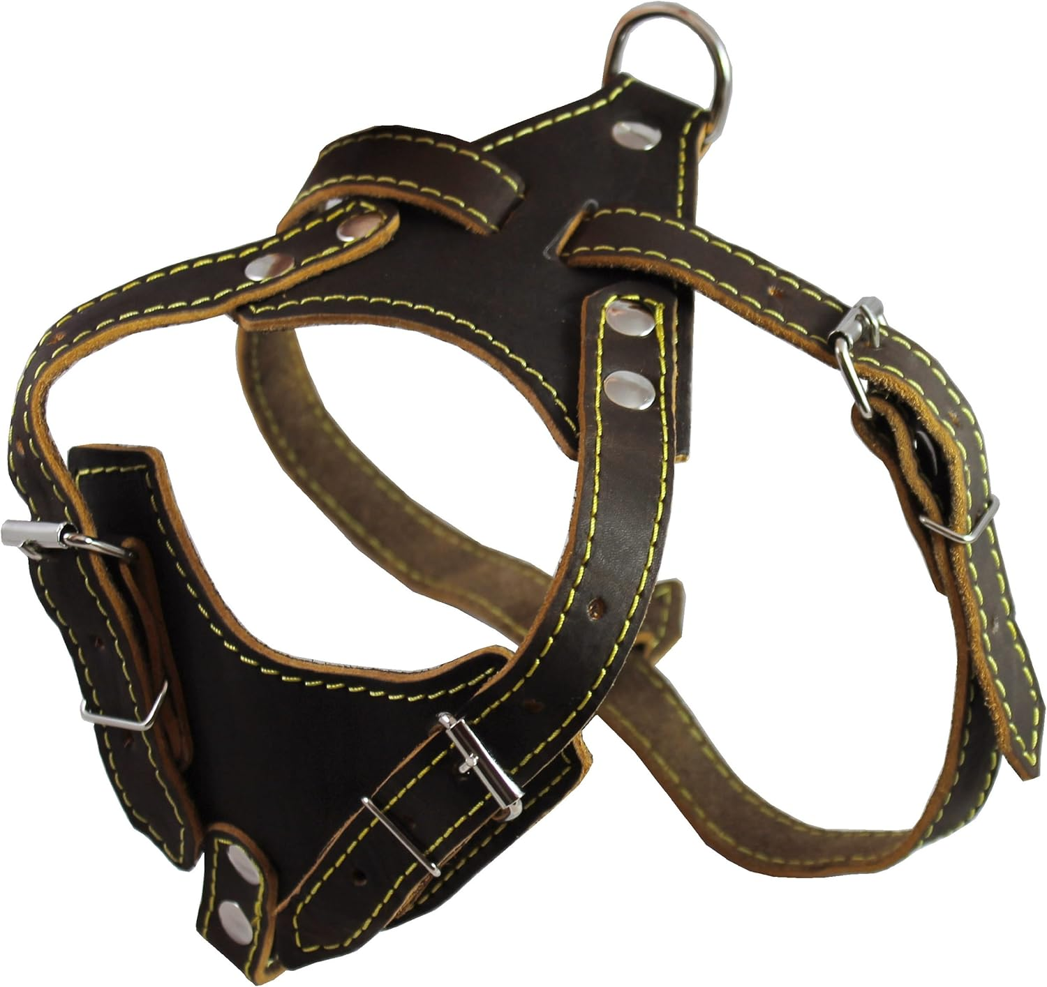 Real Leather Dog Harness, 24.5"-28" Chest Size, 3/4" Wide Medium image number 1