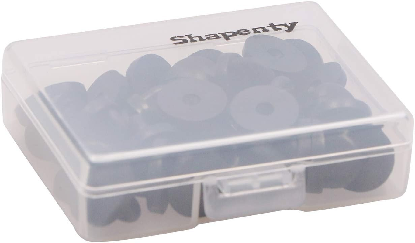 Shapenty Butterfly Clutch PVC Rubber Pin Backs Keepers Replacement Uniform Badge Comfort Fit Tie Tack Lapel Pin Backing Holder Clasp (Black 30PCS)