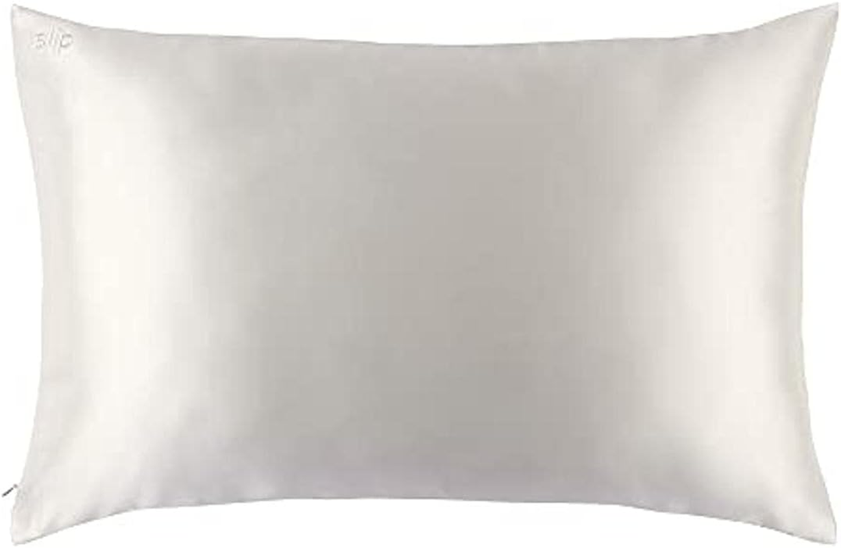 Slip Pure Silk Zippered Pillowcase, White, Queen image number 1