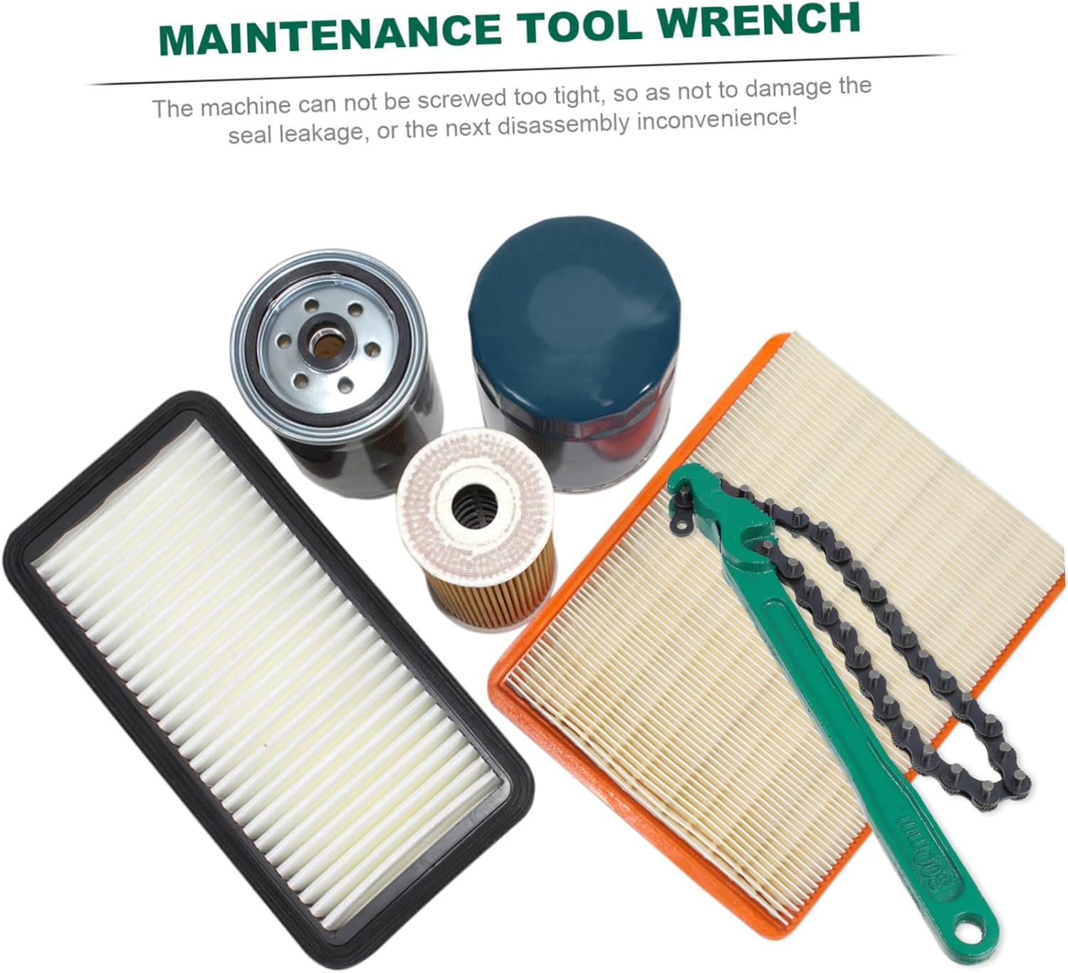 KALLORY Chain Filter Spanner and Oil Cleaner Wrench 2Pcs Set Carbon Steel Maintenance Removal Tools for Automotive Oil Filter Repair and Replacement image number 6