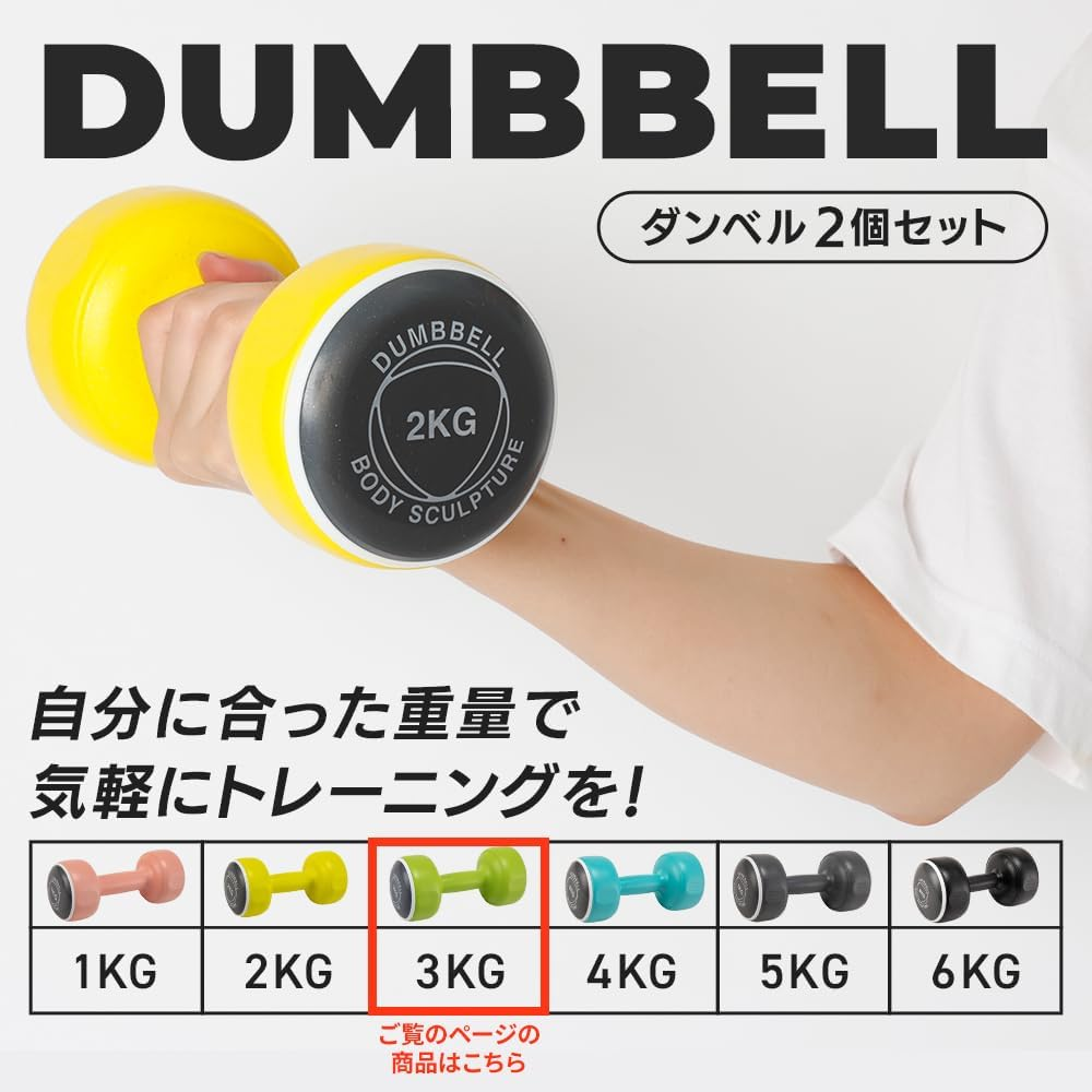 Iris Plaza Dumbbell Set of 2, 2.2, 6.6, 6.6, 6.6, 8.6, 8.8, 11.0, 11.2, 11.2, 11.4, - 6.6 Lbs (3 Kg) X 2 image number 6