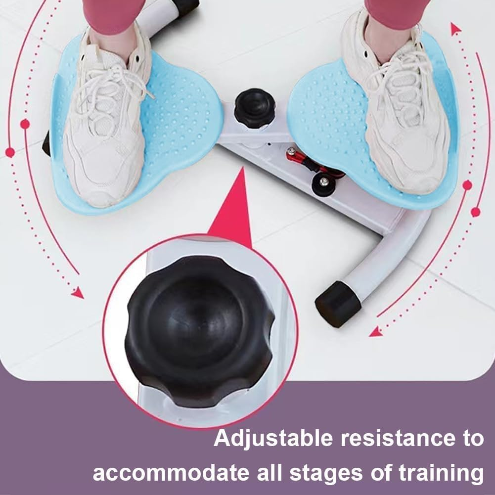 Waist Twister Board & Ab Machine - Noiseless Core Workout with Resistance Bands, 300Lbs Capacity, Foot Massage for Home Fitness image number 3