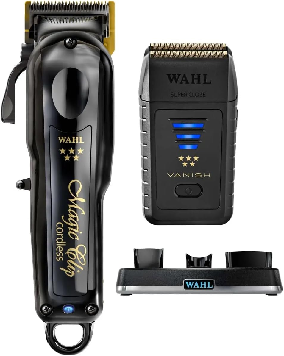 Wahl Motor Black Magic Clip Hair Clipper + Vanish Shaver + Power Station 3 Direct Charging Ports image number 1