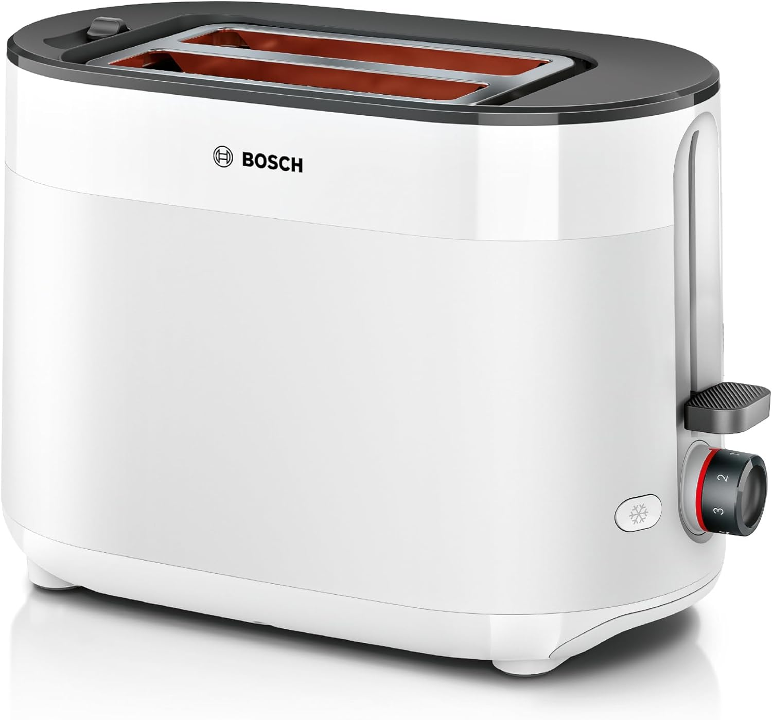 Bosch, Toaster, Mymoment, 2 Slots, Defrost and Reheat Functions, Foldable Pastry Heater, Highlift, Automatic Shut-Off, Black, TAT3M123
