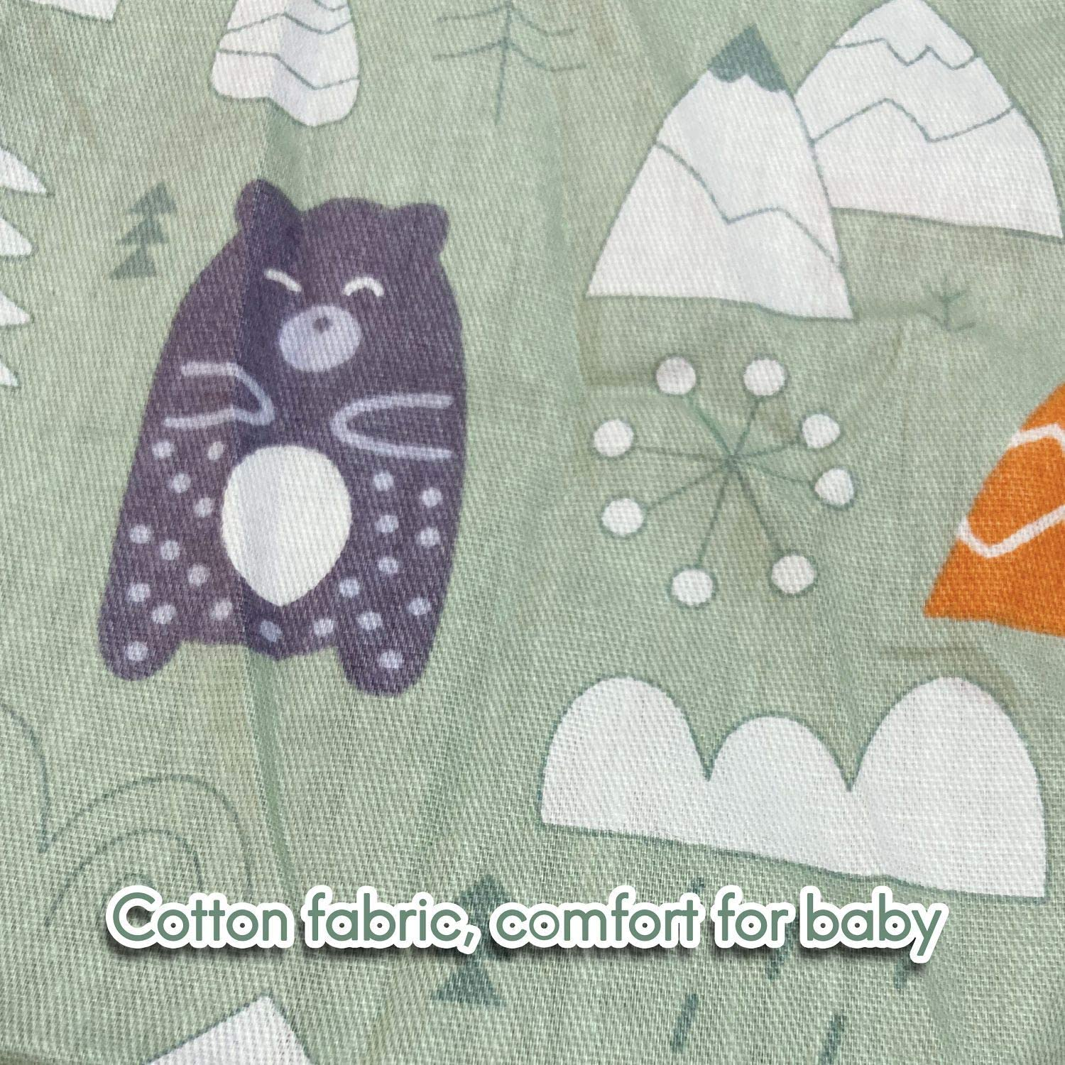 ZARPMA Inflatable Cushion Inner Cover Cotton Cover for IKEA Antilop Highchair (Cover Only) (Green) - Grey image number 2