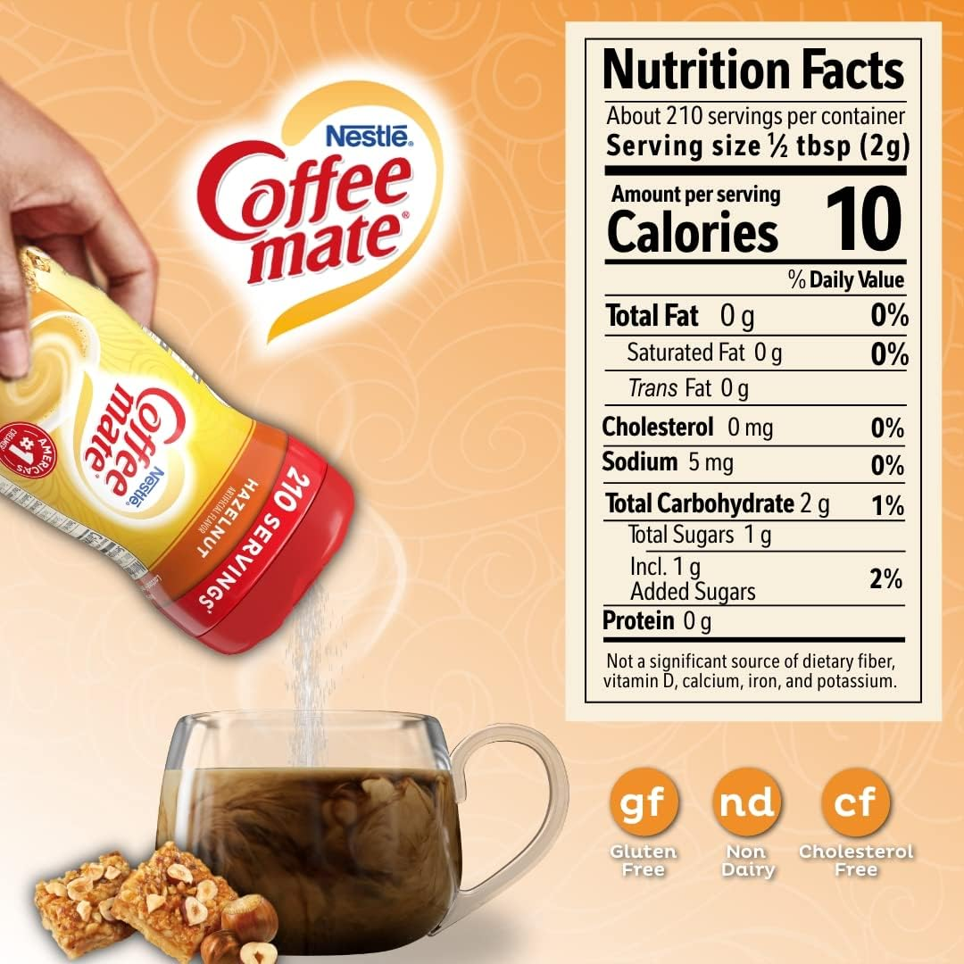 Coffee-Mate Coffee Creamer Hazelnut, 15 Ounce (Pack of 6) image number 1
