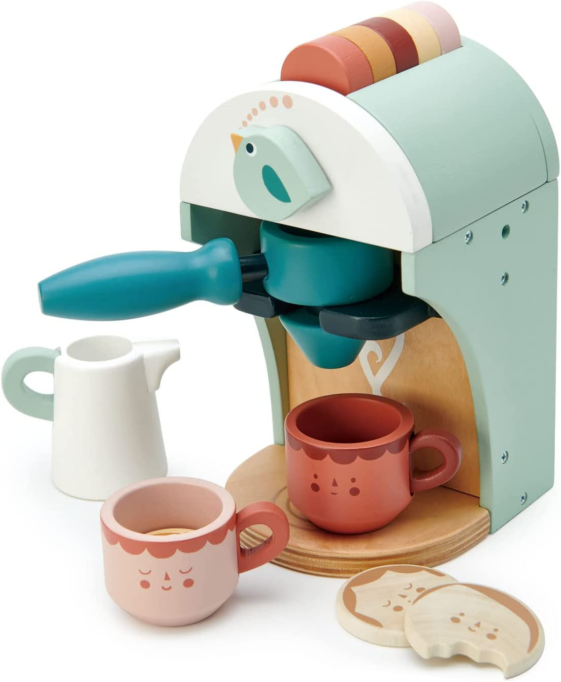 Tender Leaf Toys Babyccino Maker Wooden Coffee Machine Toy - Pretend Play and Roleplay for Children image number 4