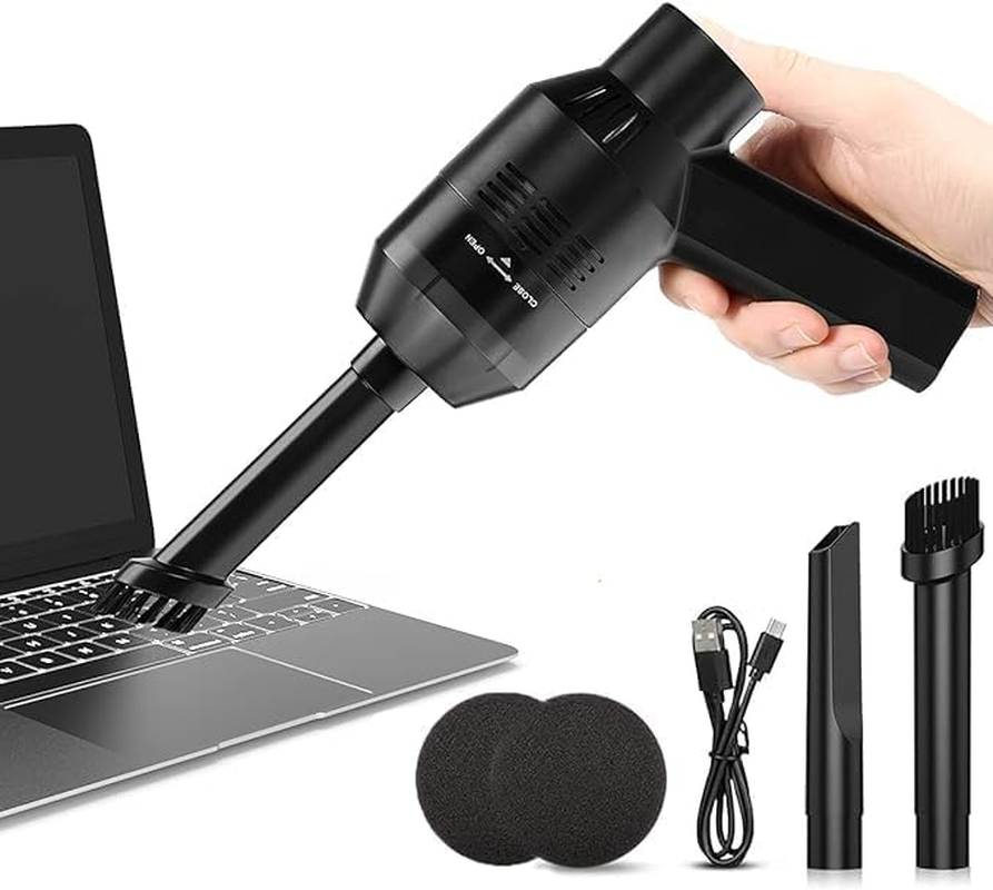 Sunblue Portable Mini Electric Vacuum Cleaner &ndash; USB Rechargeable Keyboard and Car Vacuum Cleaner, Ideal for Dust, Crumbs, and Scraps &ndash; Perfect for Laptop, Computer, Kitchen, and TV Satellite Boxes image number 1
