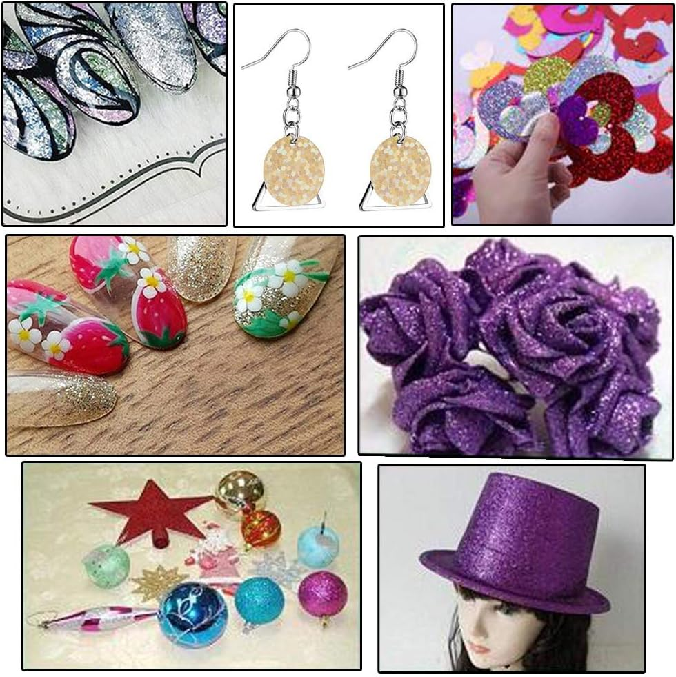 YOFASEN Pack of 6 Chunky Glitter Face Glitter - Nail Art Accessories Glitter Crafts Sequins Mixed Set Cheeks Lips Makeup DIY Decor Sequins, Blue 1 image number 6