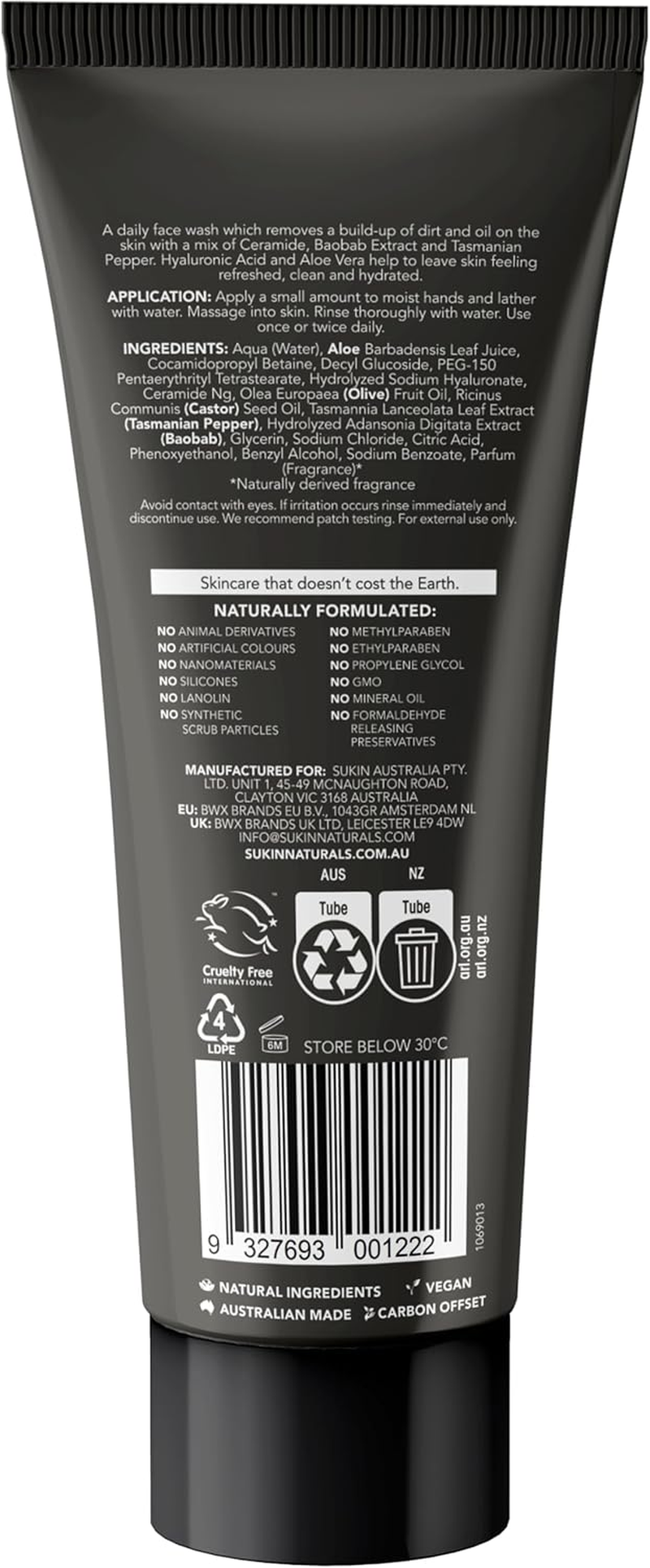 Sukin Men'S Face Wash 125 Ml