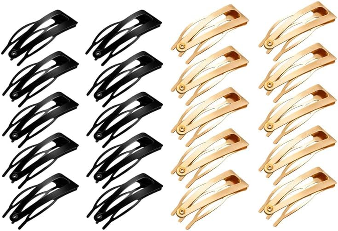 10/20/30PCS Double-Grip Hair Clips Metal Snap Barrettes Hair Styling Tool Women Girls for Hair Making, Salon Supplies