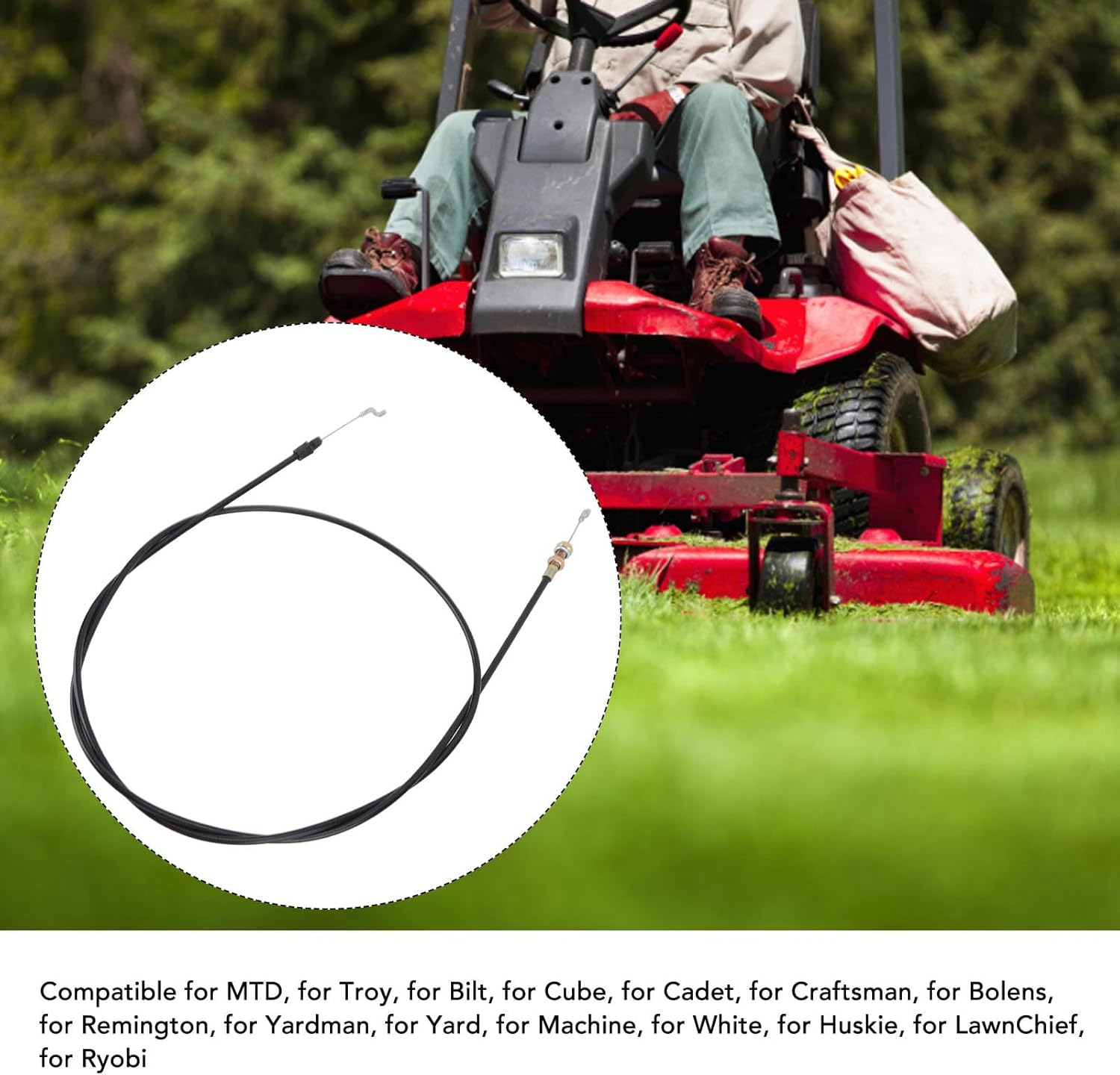 Transmission Shift Cable, Control Shift Cable, Transmission Shift Cable Replacement for 7460935A 7460935 9460935A Lawn Tractor image number 5