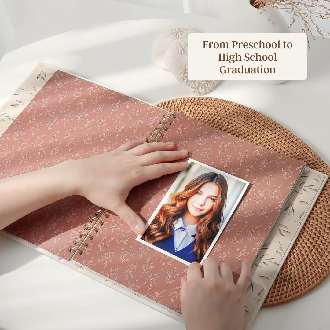 Peachly My School Years Memory Book for Kids & School Photo Album &ndash; School Picture Photo Album Childhood Memory Book - School Keepsake Organiser School Days (Preschool to 12Th Grade) image number 2