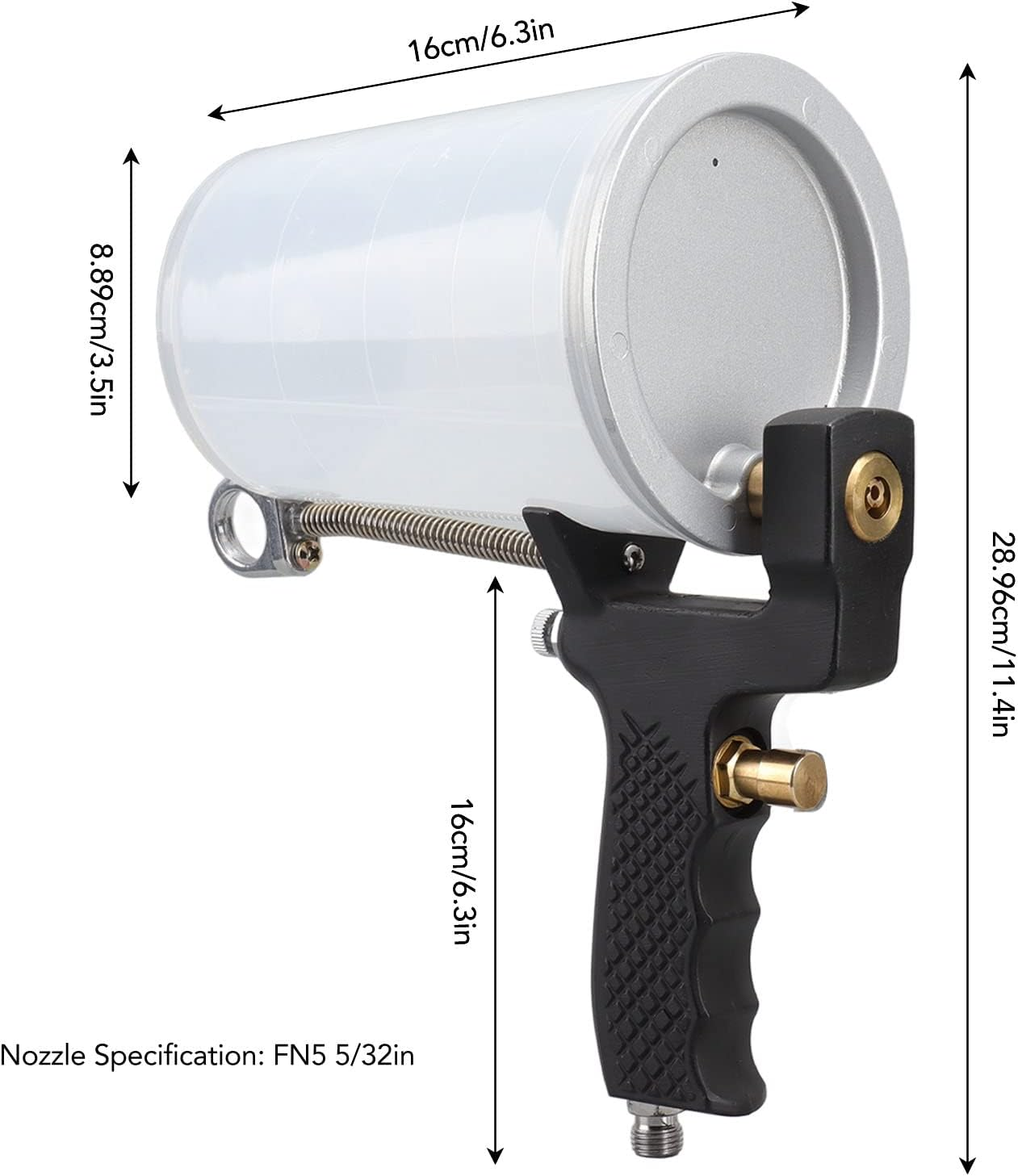 Resin Spray Gun, High Toughness 1000Ml Plastic Cup Alloy Steel Gelcoat Spray Gun image number 4