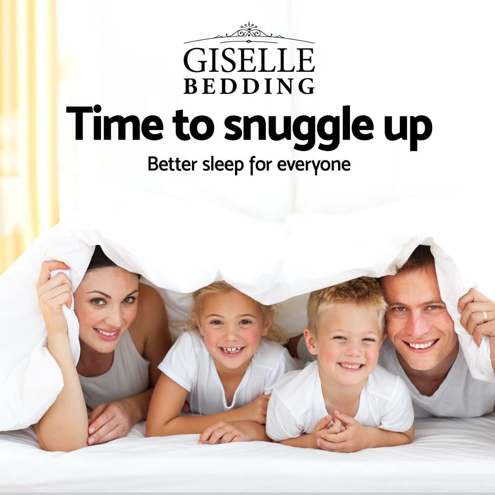 Giselle Bedding Duck down Quilt, 700GSM Queen Feather Comforter Doona Duvet Cover Quilts Winter Blanket for Bed, Soft Cotton Covers Lightweight Breathable White image number 2