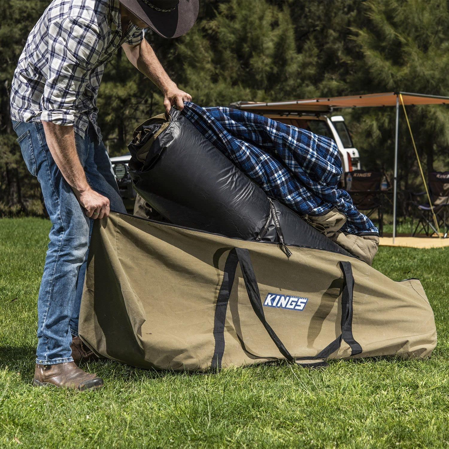 Adventure Kings Swag Bag Canvas Camping Outdoor Tent Bag 4WD 4X4 Carry Travel image number 5