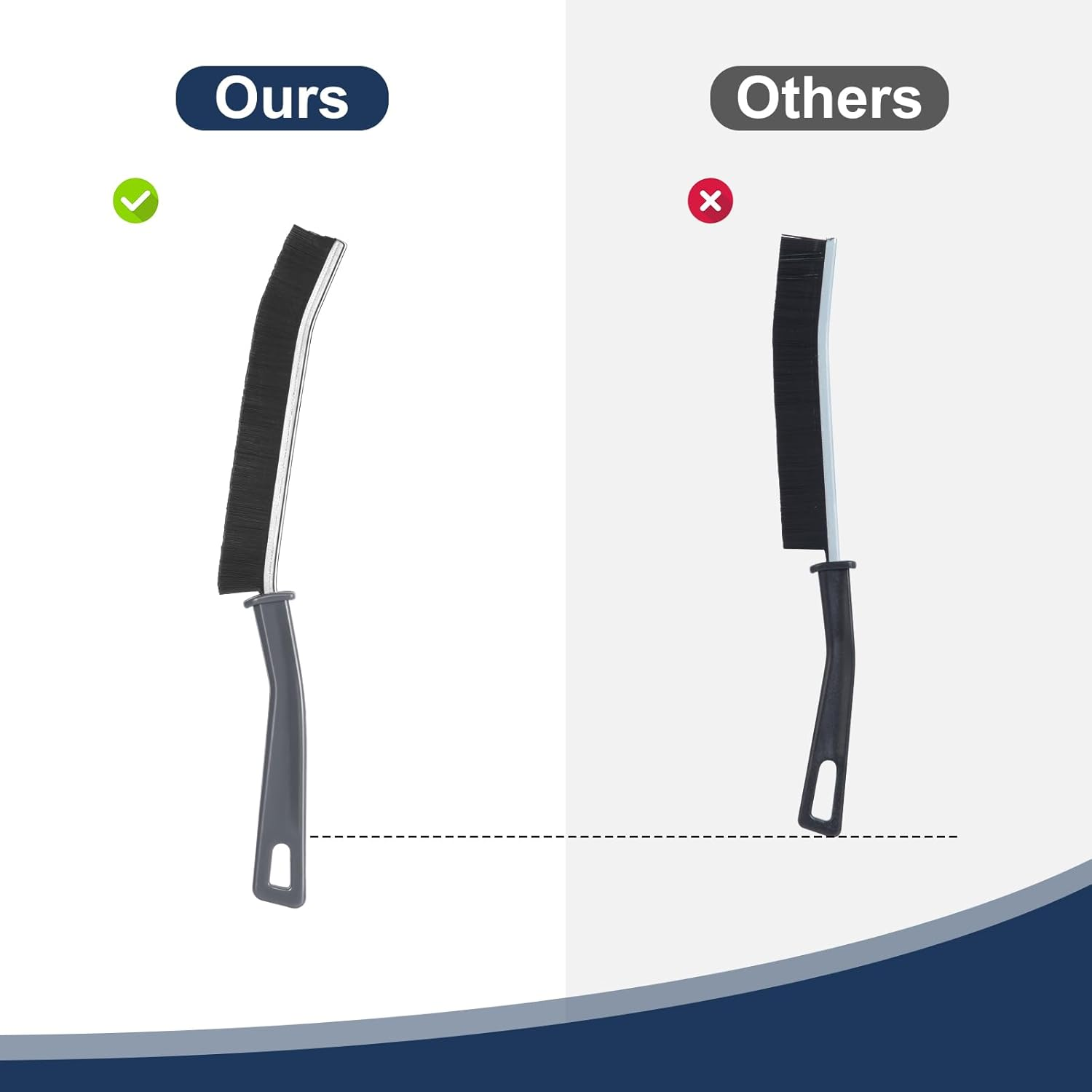 3 Pack Crevice Cleaning Brush Groove Cleaning Tool Window Gap Cleaning Brush Grout Brush for Tiles, Hard Bristle Brush for Bathroom and Kitchen, Authentic Guarantee