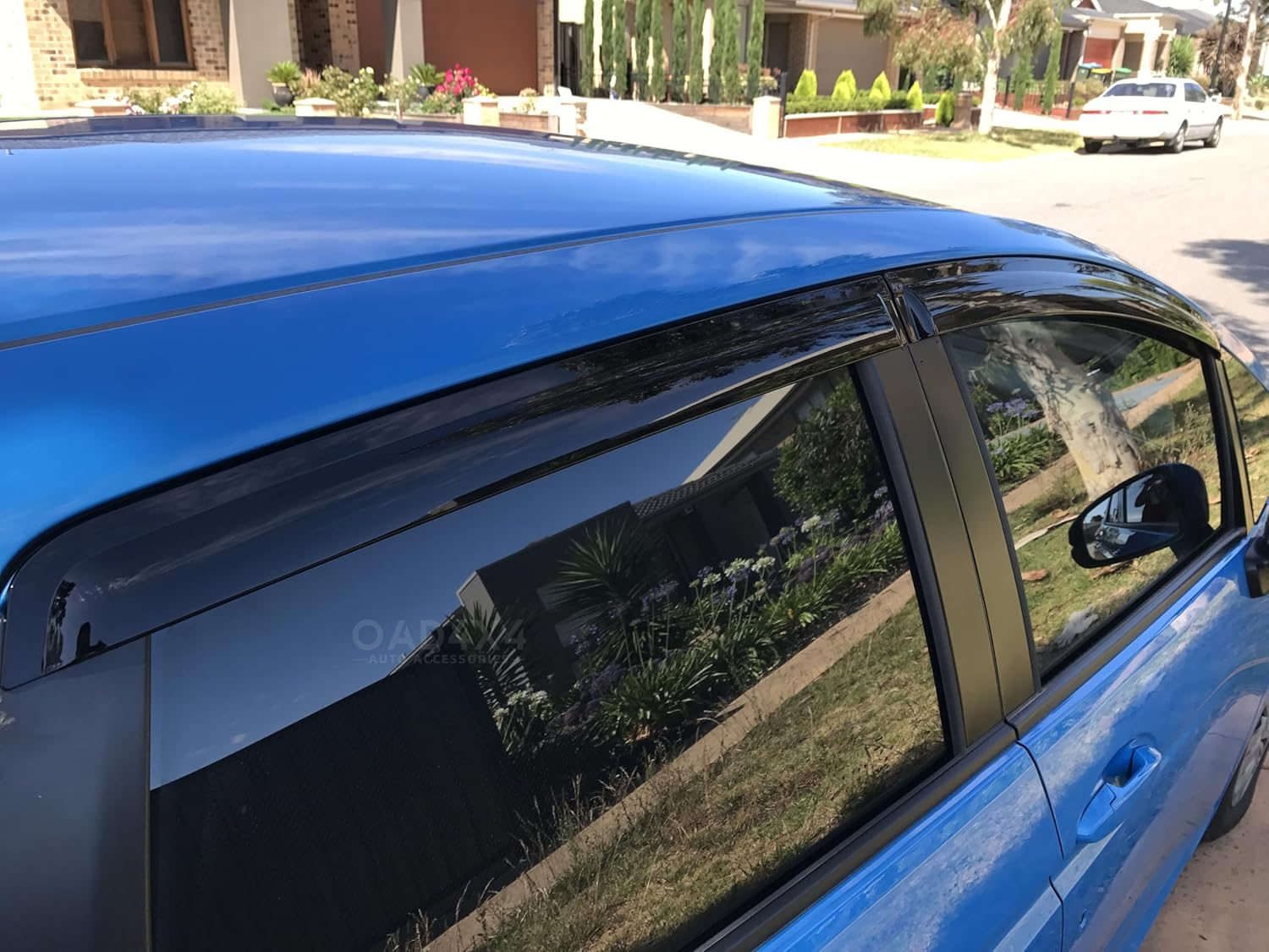 OAD4X4 Weathershields Compatible with Honda Jazz 2014-2020, Injection Weather Shields Window Visors Wind Deflectors Sun Rain Guard 4PCS Set image number 5