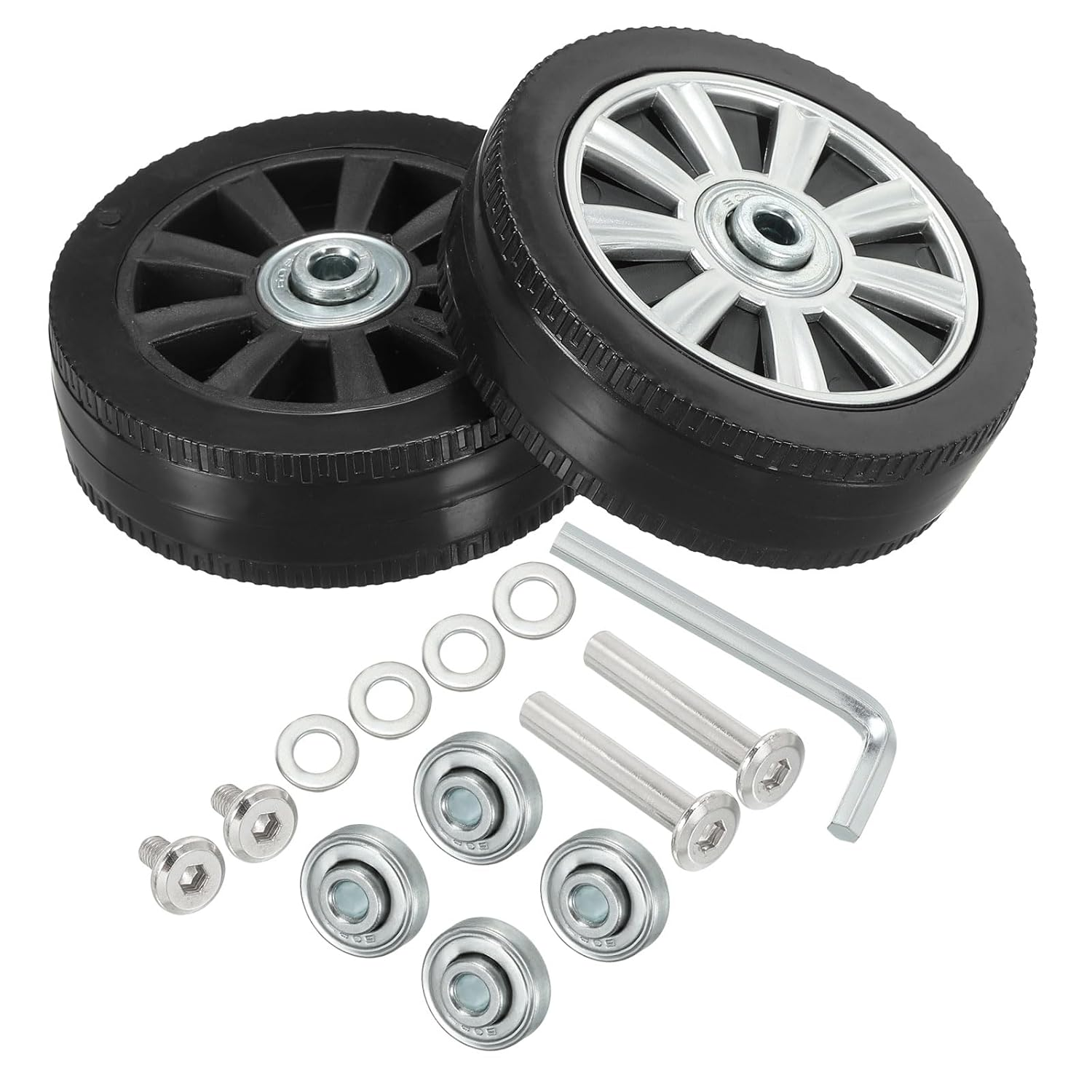 Uxcell Replacement Luggage Suitcase Wheels Repair Kit, 81Mmx24Mm Wear-Resistant 360 Swivel Caster Wheels image number 2