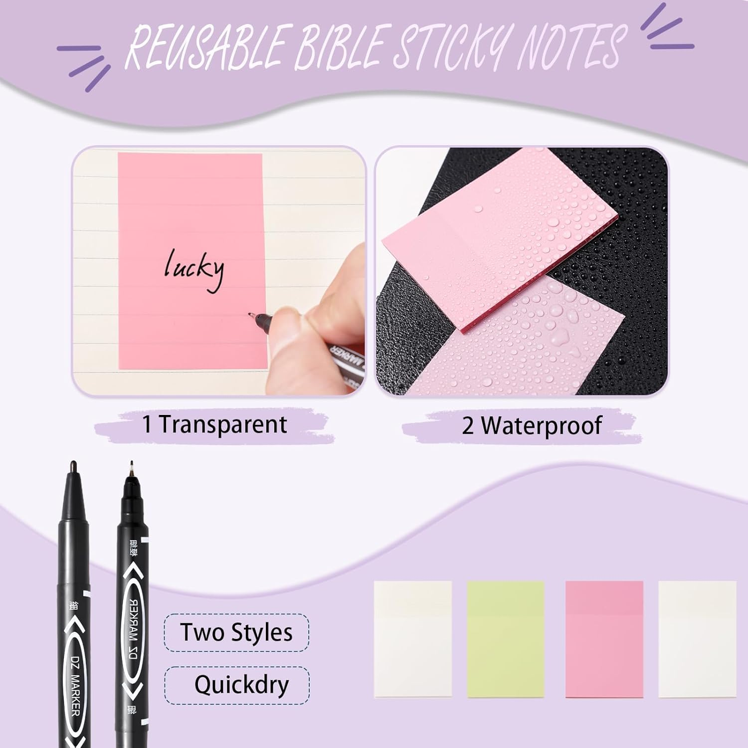 28 Pcs Bible Journaling Kit, Bible Study Supplies, Colored Bible Study Kit, 12 Pastel Bible Highlighters and 90 Bible Tabs Set, 5 Smooth Bible Pens and More image number 4