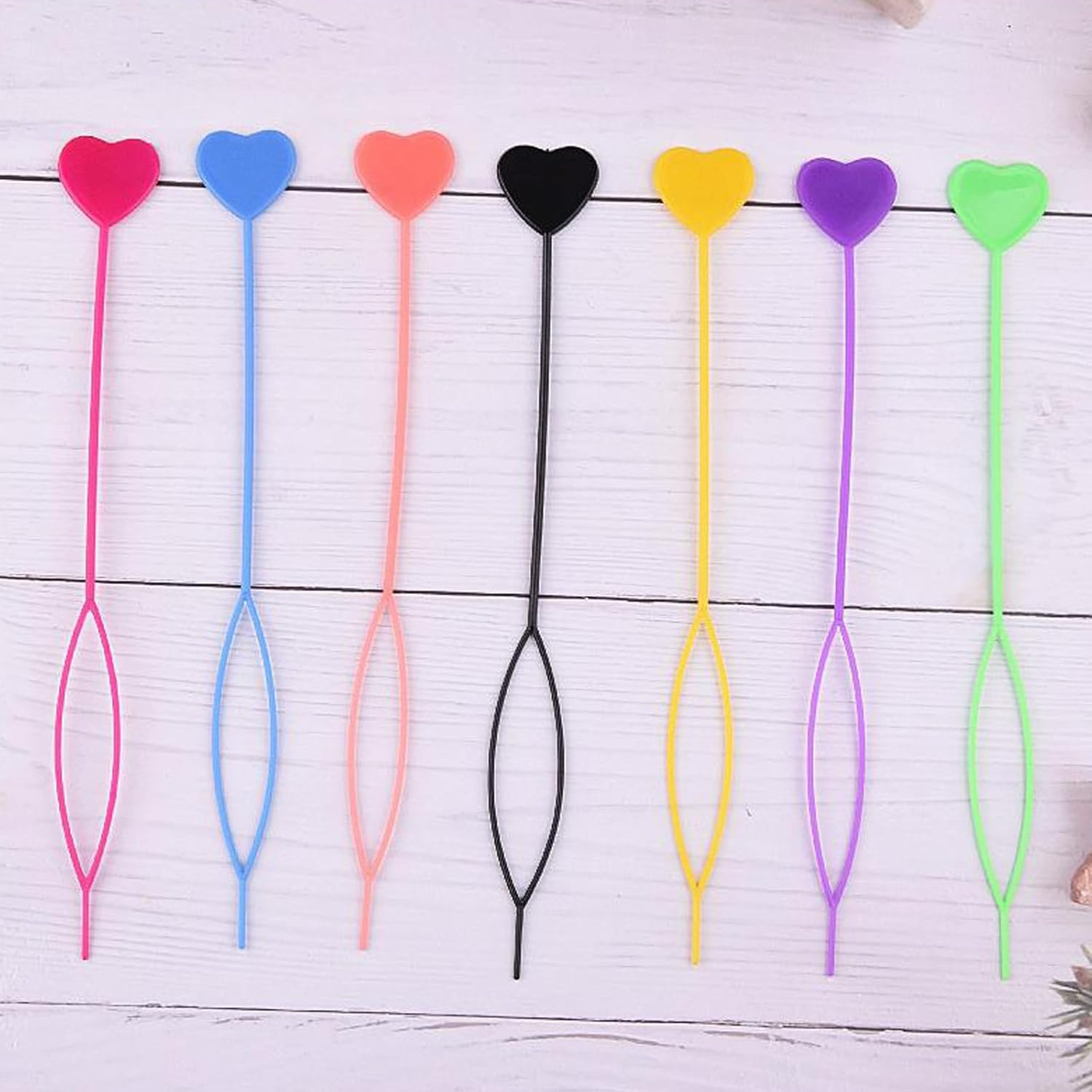 7 Pcs Hair Braid Tool Plastic Quick Beader Tool Hair Beader Tool Ponytail Maker Styling Tool Hair Styling Accessories for Hair Braid Hair Styling Accessories (Colorful)